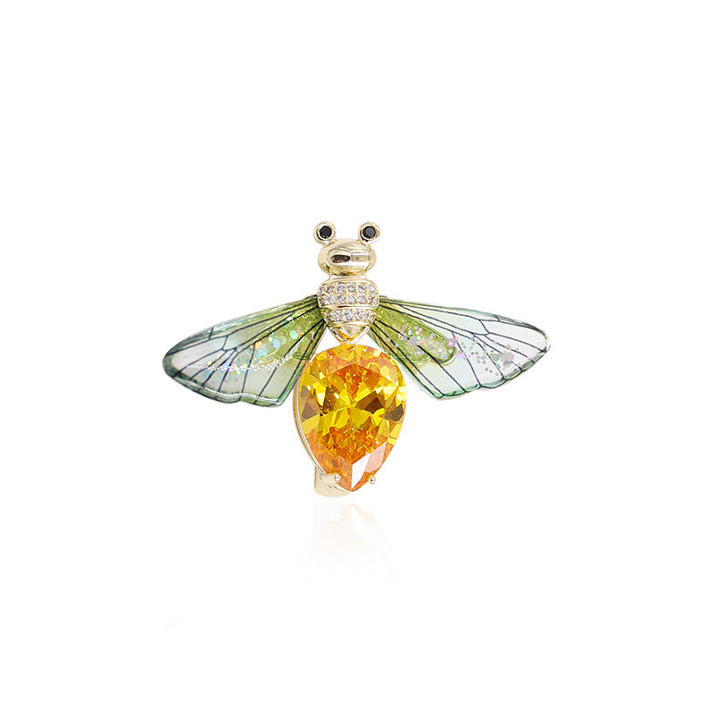 Lady's Anti-light Buckle Small Bee Brooch