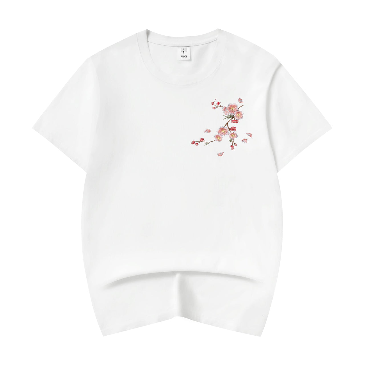 ET516 Sakura Flowers Embroidered Tee