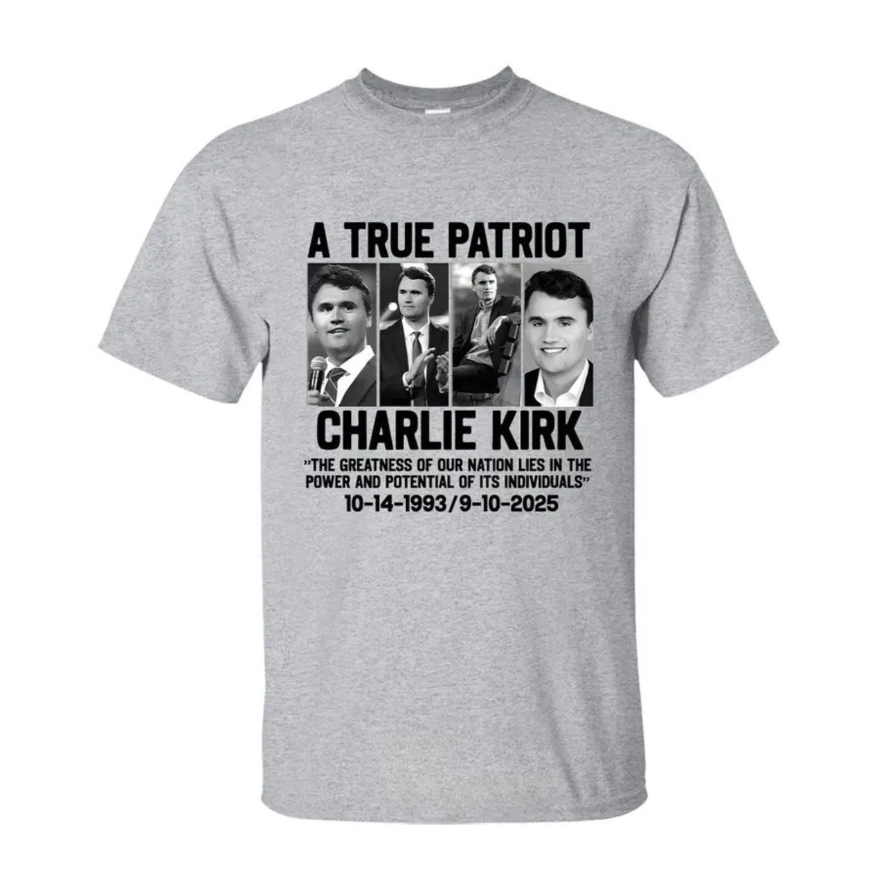 Charlie Kirk Patriotic T-Shirt - 