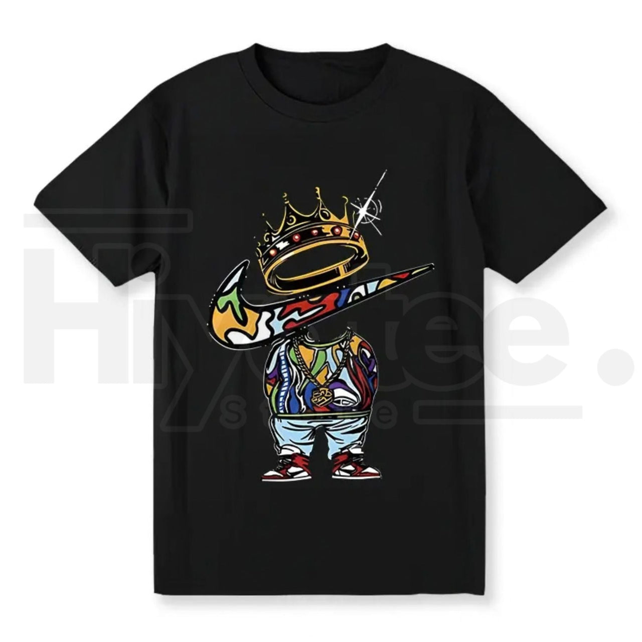 Men's Vintage Cartoon Print Graphic Tee – Trendy Streetwear Cotton Crewneck