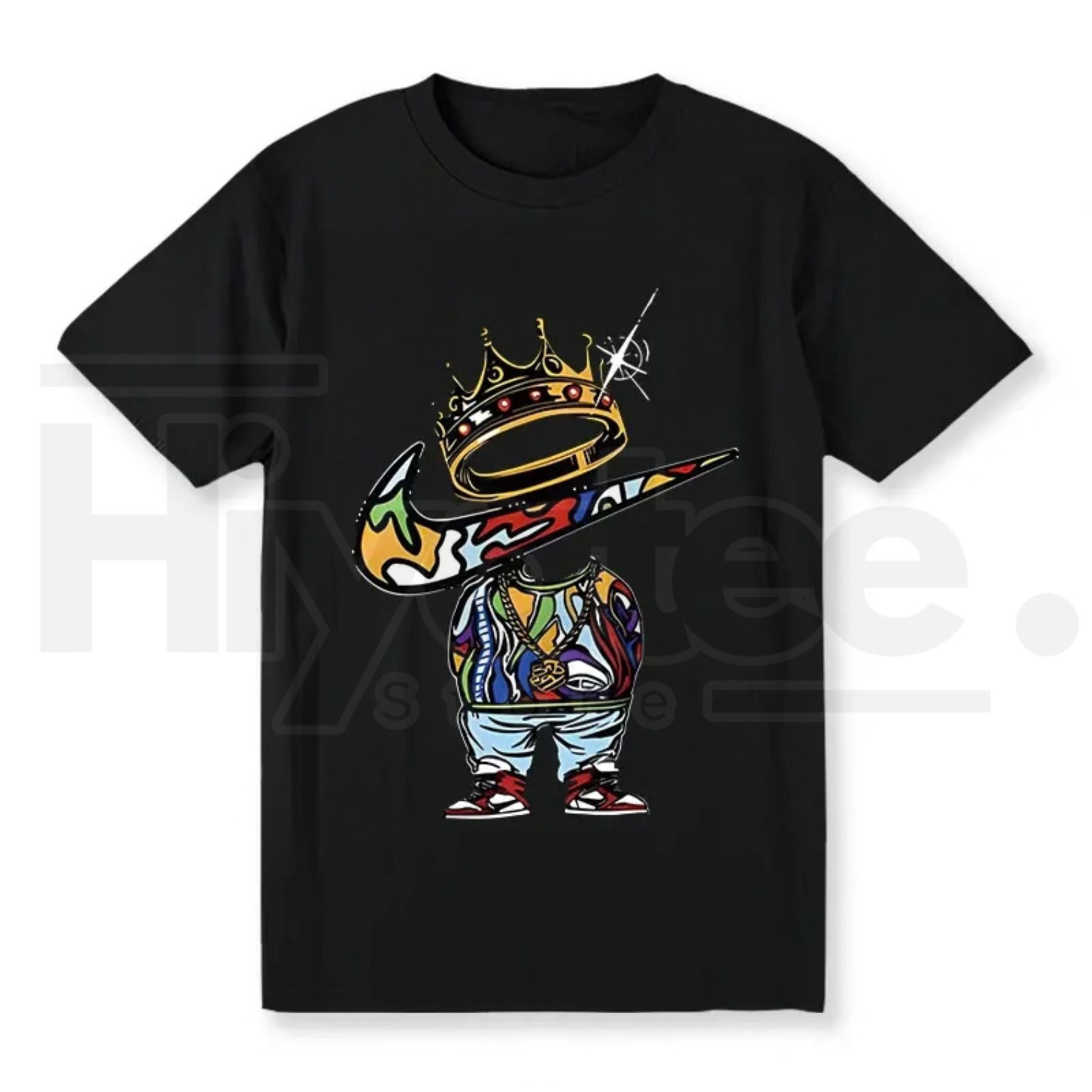 Men's Vintage Cartoon Print Graphic Tee – Trendy Streetwear Cotton Crewneck