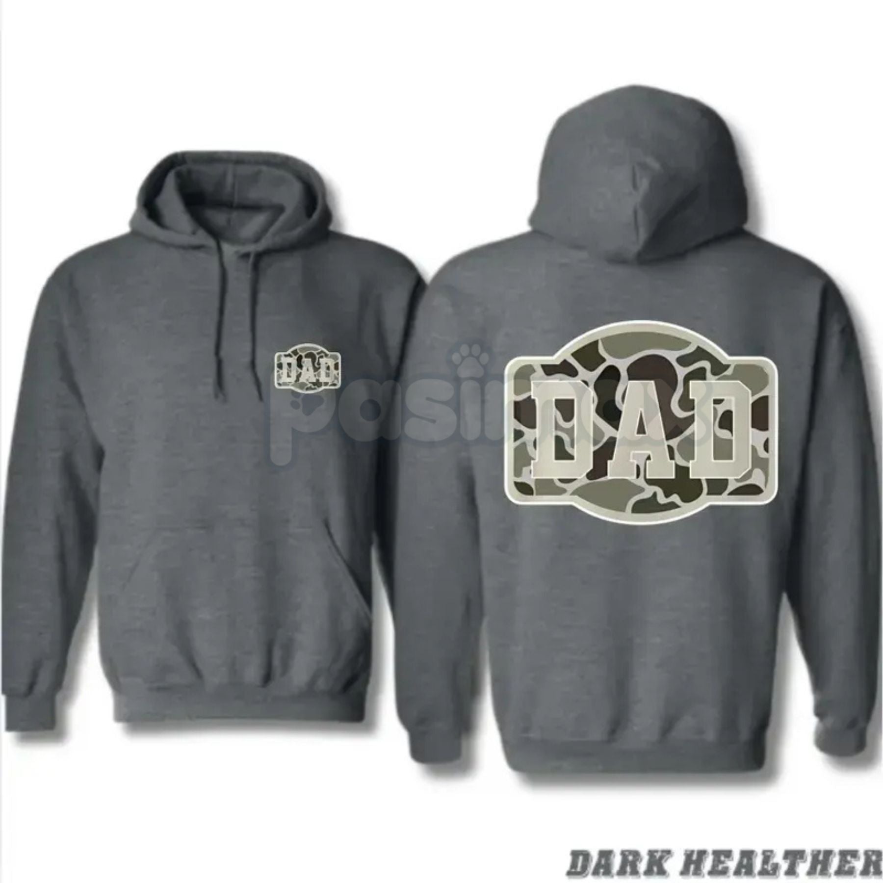 Camo DAD Hoodie – Military-Inspired Bold Design Pullover, Proud Father & Veteran Apparel, Unisex