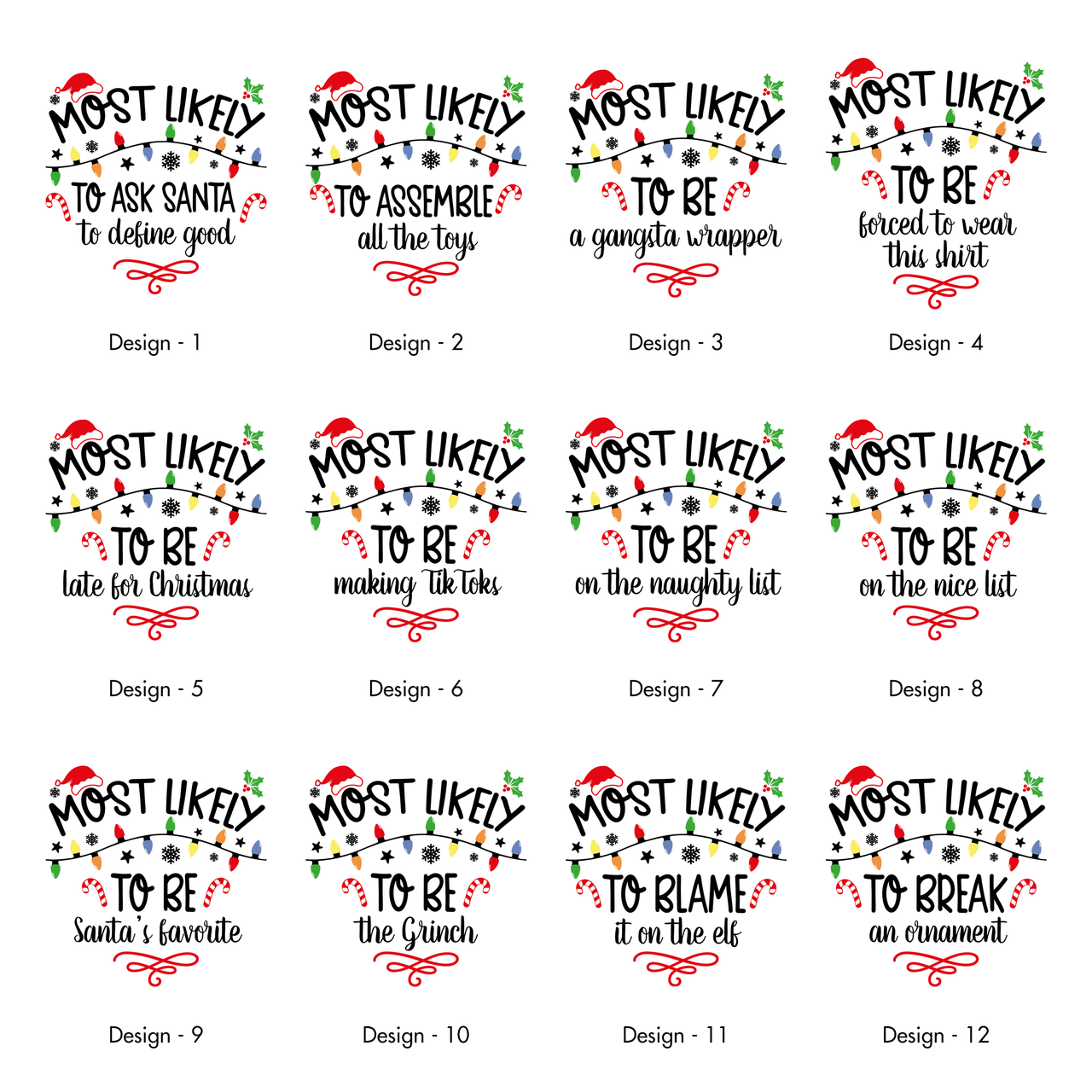 Most Likely To Christmas Family Tees For Holiday Memories And Cozy Gatherings Comfort Colors Tee