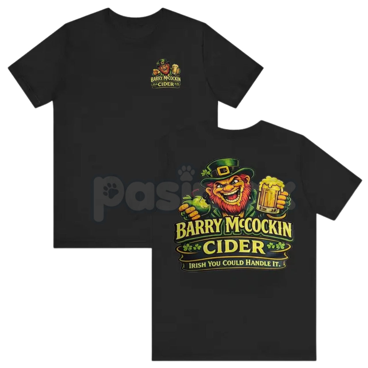 Barry McCockin Heritage Irish Cider T-Shirt - Classic Parody St. Patrick's Day Graphic Tee, Premium Heavyweight 100% Cotton Stout & Cider Humor Top, Vintage Distillery Style Shirt, Authentic Irish Pub Aesthetic Apparel, Funny Men's Holiday Streetwear