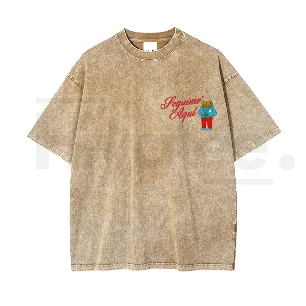 Seguimo Aqui Sapo Concho Vintage Washed Tee – DTMF Inspired Puerto Rican Reggaeton Streetwear
