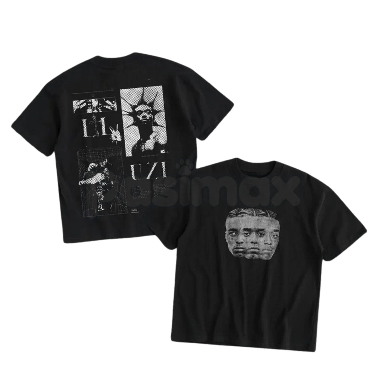 Uziii Double-Sided Heavy Cotton Graphic Tee - Premium Tactical Streetwear Shirt, Bold Urban Graphic Apparel, Heavyweight Double-Print Hypebeast Tee