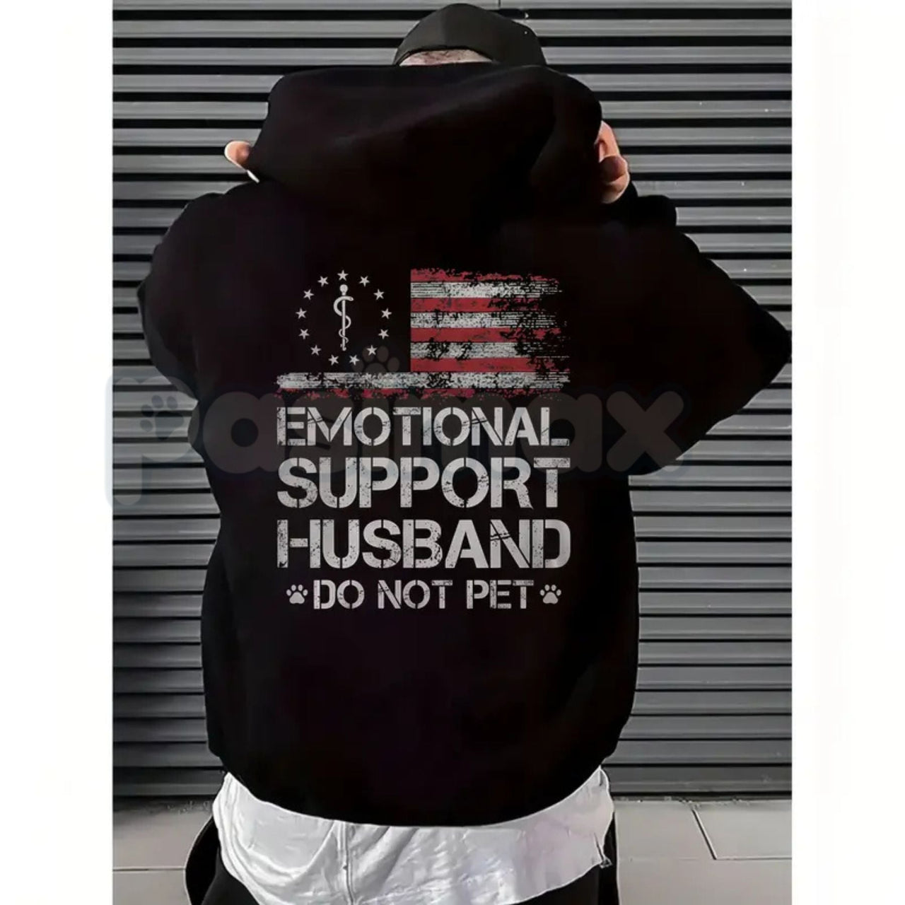 Emotional Support Husband – Funny Husband Graphic Hoodie, Sarcastic Marriage Sweatshirt & T-Shirt