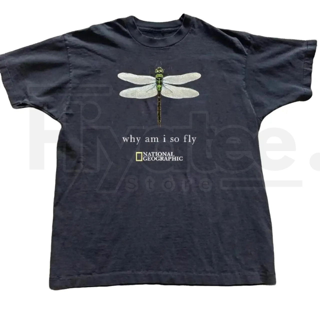 National Geographic Dragonfly Graphic Baby Tee – Y2K Aesthetic Crop Top