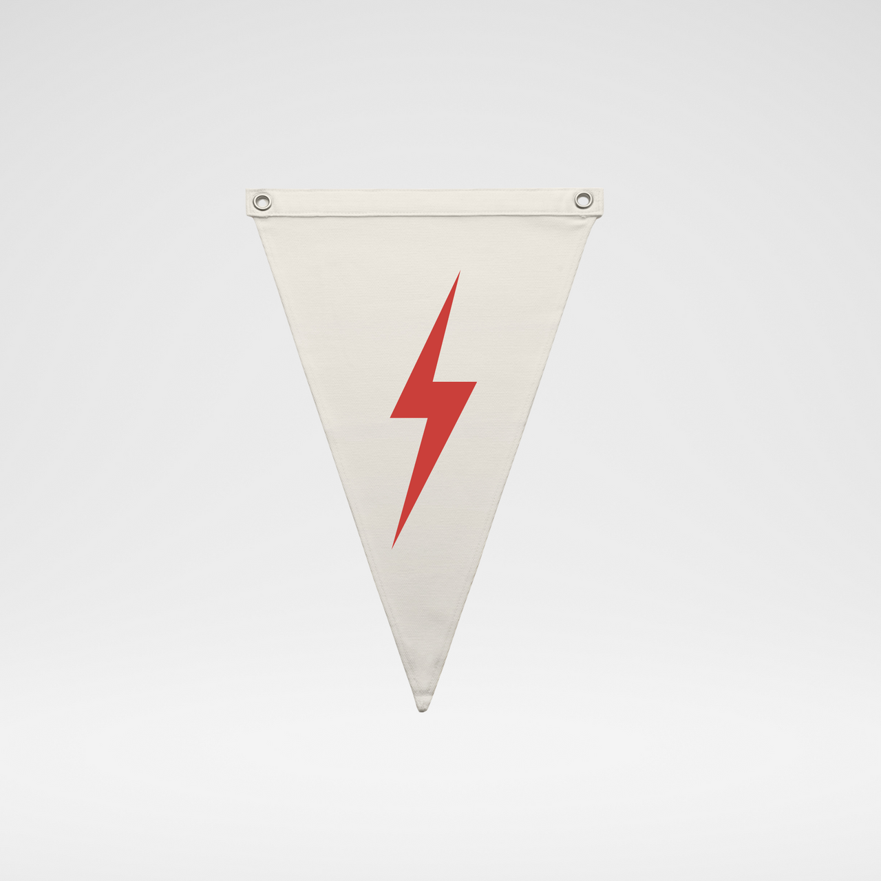 LIGHTNING BOLT CANVAS PENNANT - CRIMSON