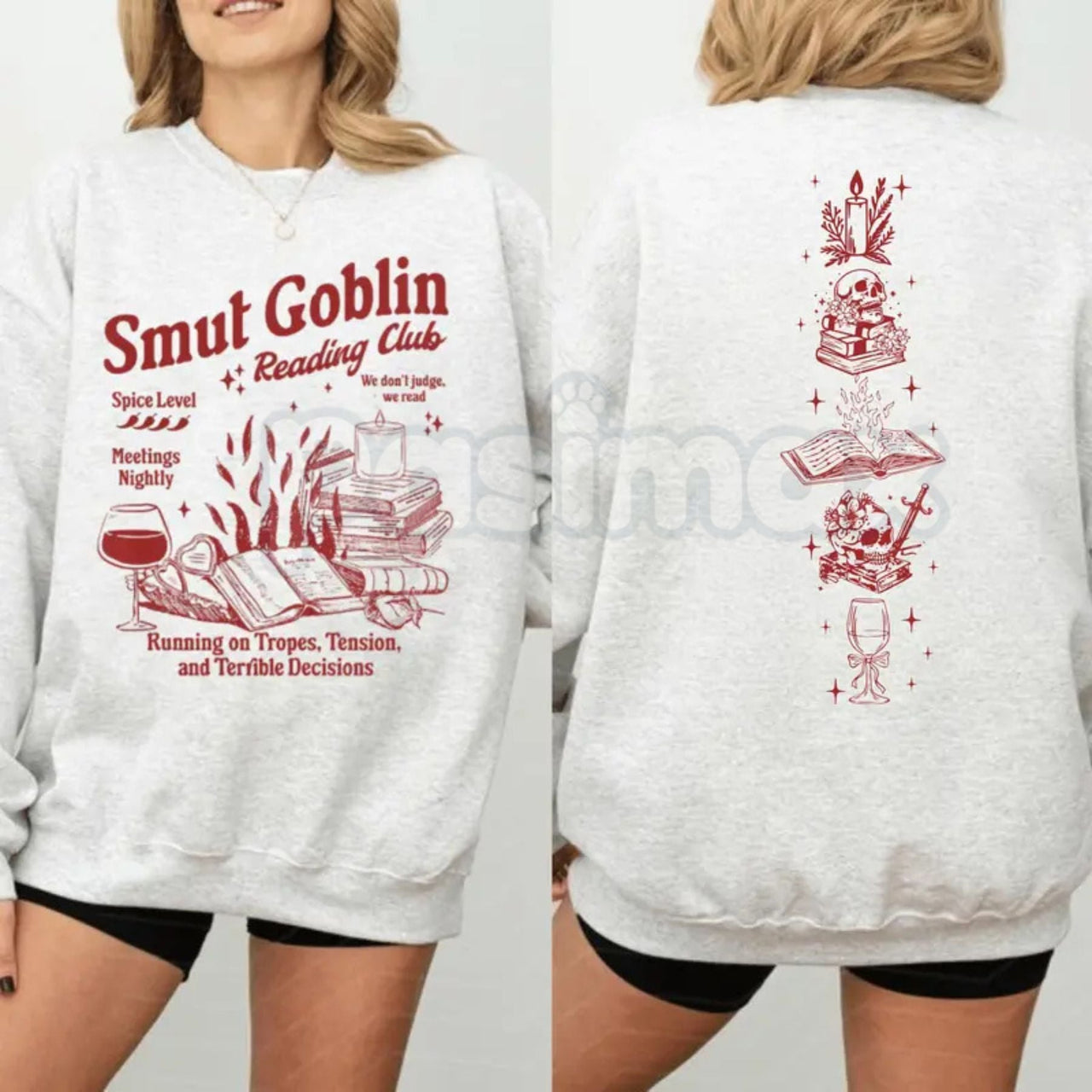 Smut Goblin Dark Romance Shirt Sweatshirt | Spicy Romantasy Bookish Crewneck | Funny Reader Gift | Fantasy Bookworm Apparel