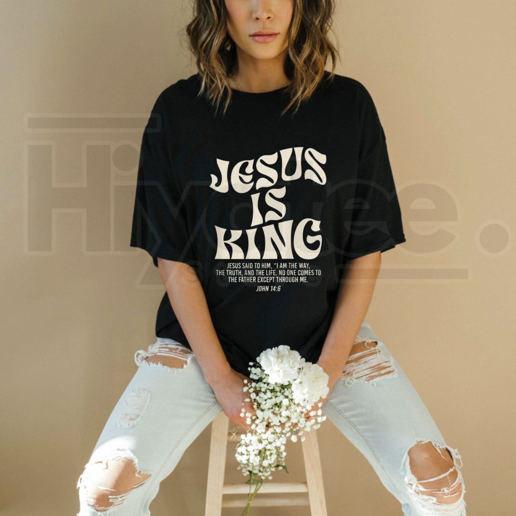 Jesus Is King John 14:6 Bible Verse Shirt – Christian Religious Tee
