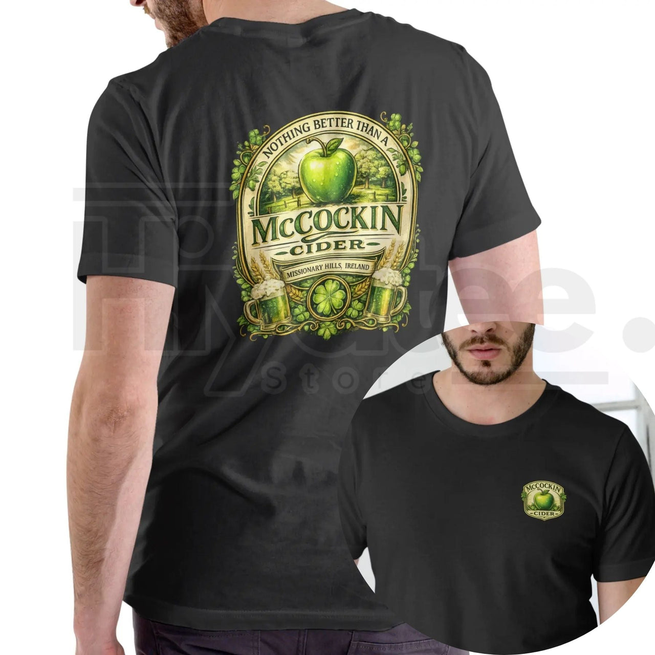 MCCOCKIN CIDER Funny Name T-Shirt – St. Patrick’s Day Unisex Cotton Tee