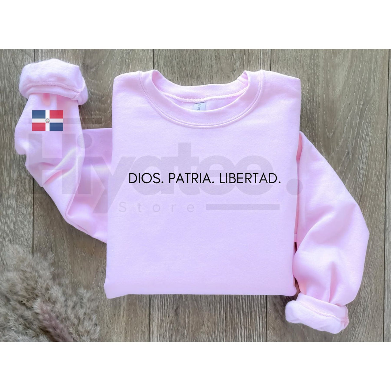 DIOS.PATRIA.LIBERTAD Sweatshirt: Dominican Republic National Motto Jumper, Patriotic Spanish Pride Crewneck, DR Heritage Gift