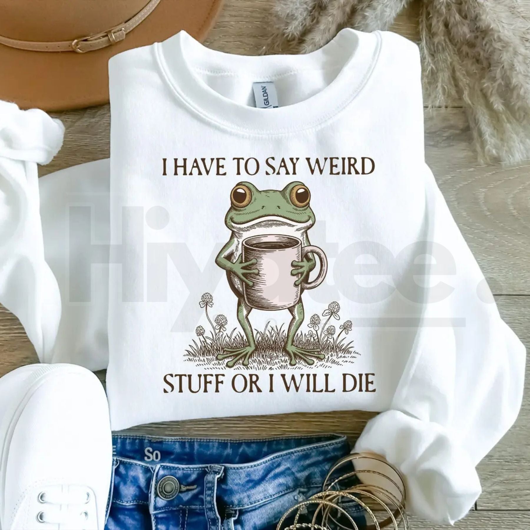 Funny Frog Sweatshirt: 