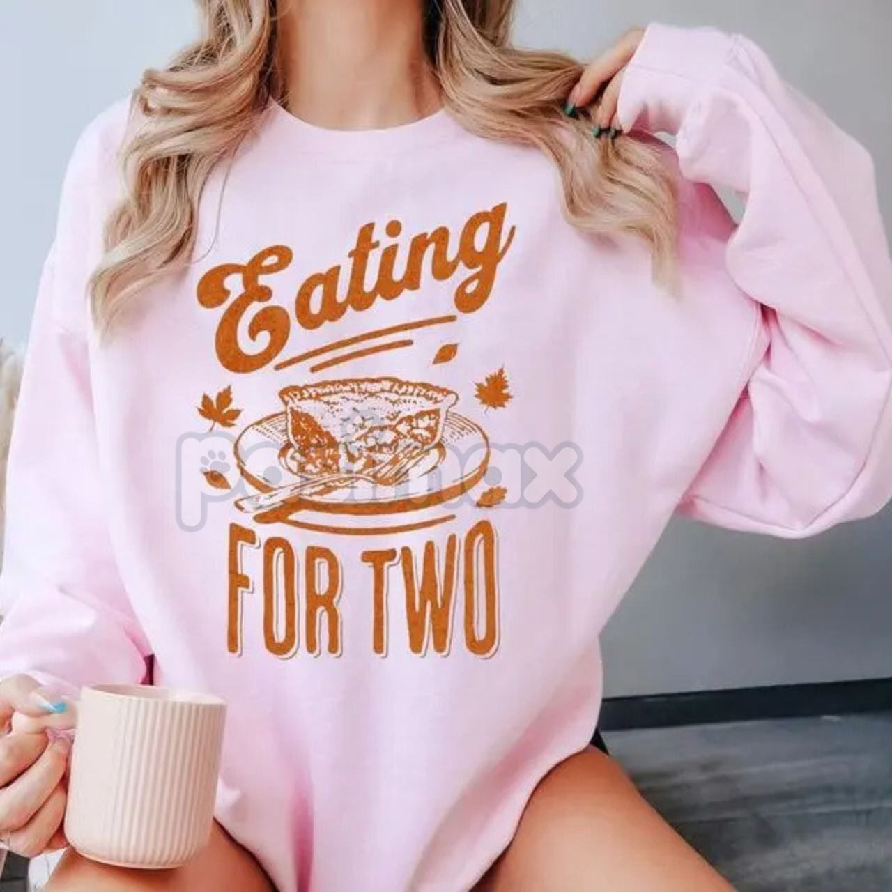 Eating for Two Thanksgiving Pregnancy Announcement Sweatshirt – Cozy Holiday Reveal Top