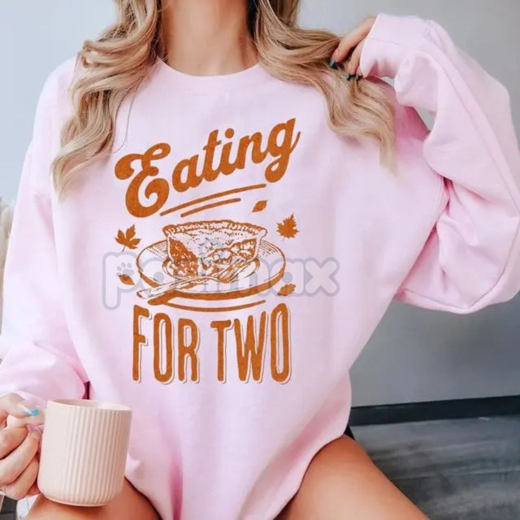 Eating for Two Thanksgiving Pregnancy Announcement Sweatshirt – Cozy Holiday Reveal Top