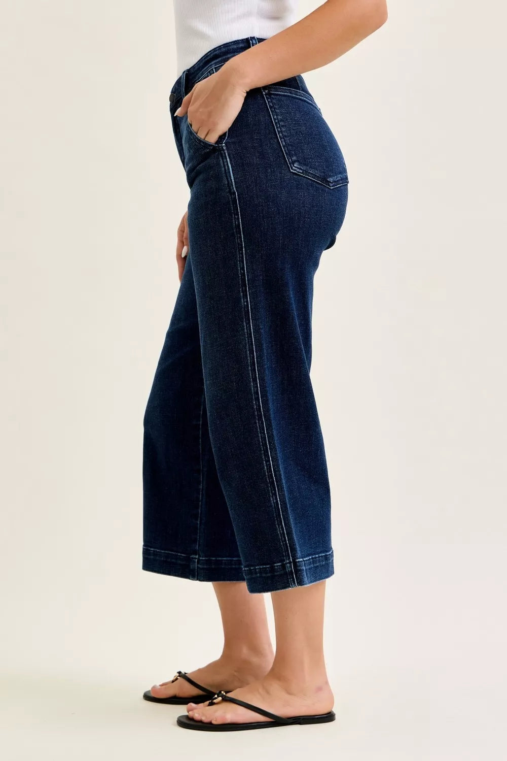 Judy Blue High Waist Ankle Wide Jeans