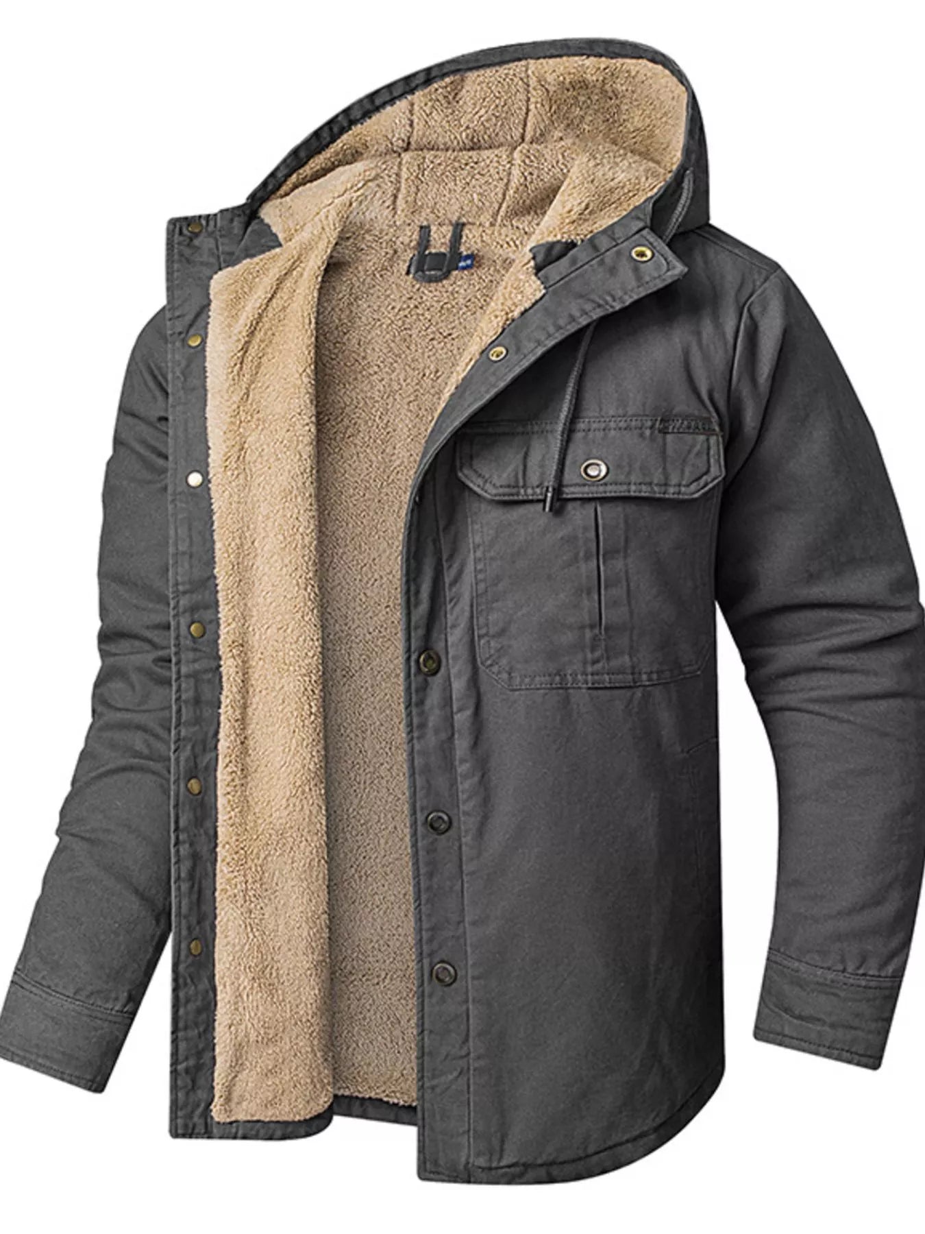 Men's Sherpa Lined Hooded Jacket