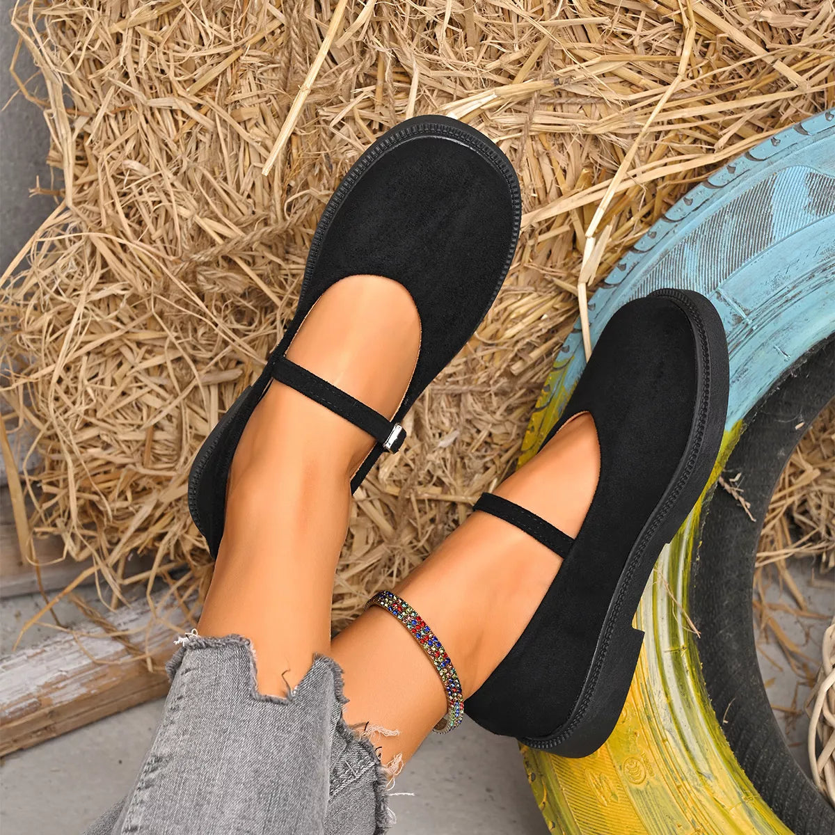 Round Toe Slip-Ons