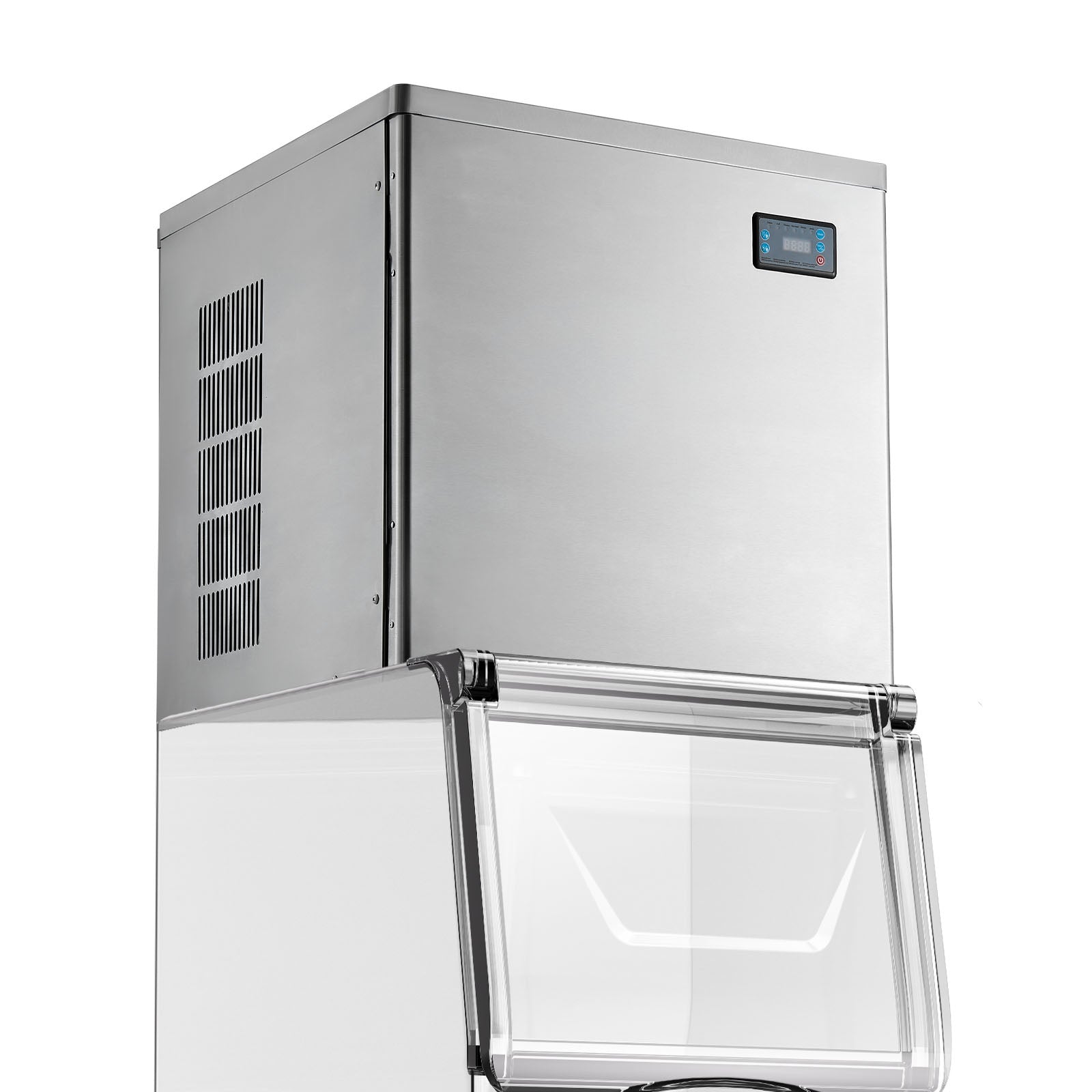 Commercial Ice Maker Machine - Head, 450 Lbs/Day Stainless Steel Ice Machine with Scheduled Ice-Making, Self-Cleaning, Adjustable Thickness, Ideal for Restaurant Bar Cafe Hotel - Head Only