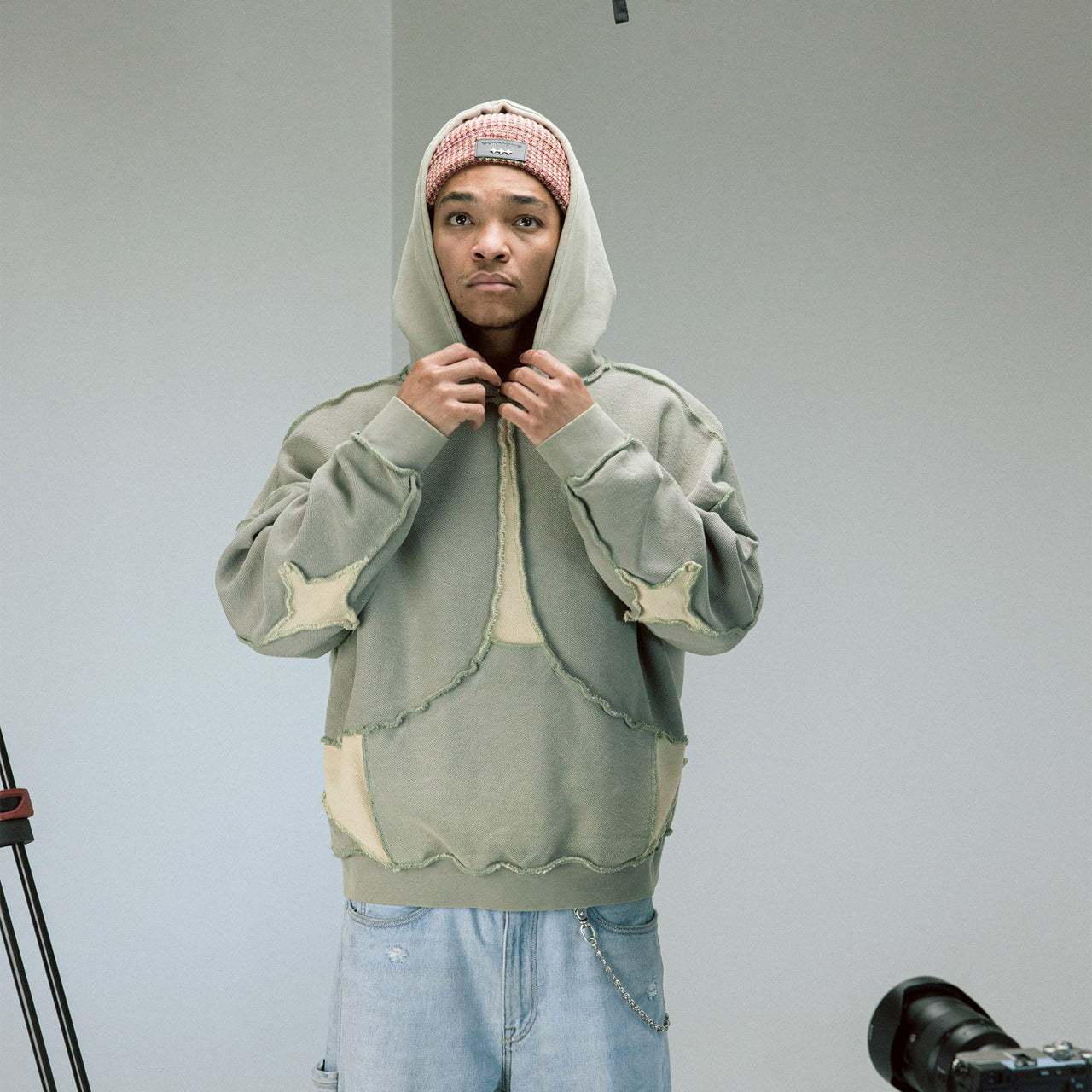 Commons Reversible 'Star' Hoodie Sage