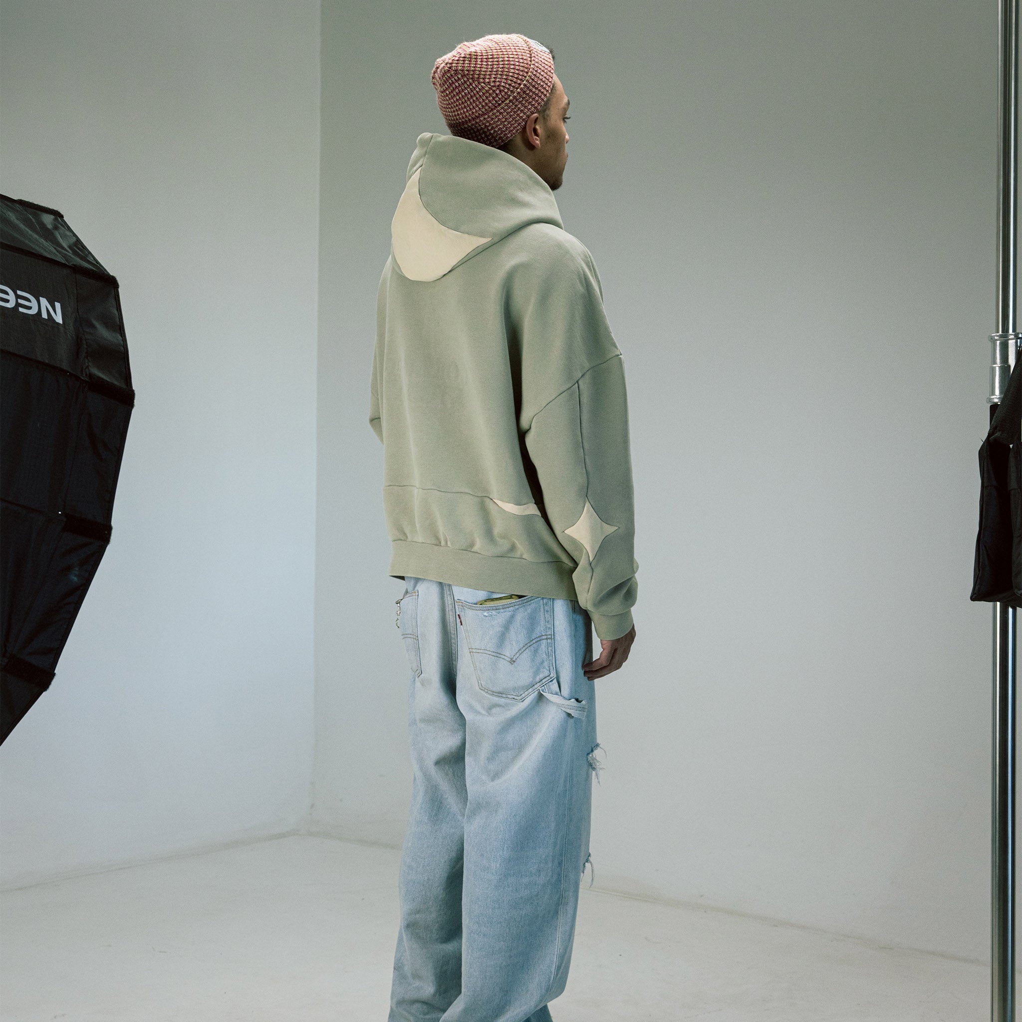 Commons Reversible 'Star' Hoodie Sage