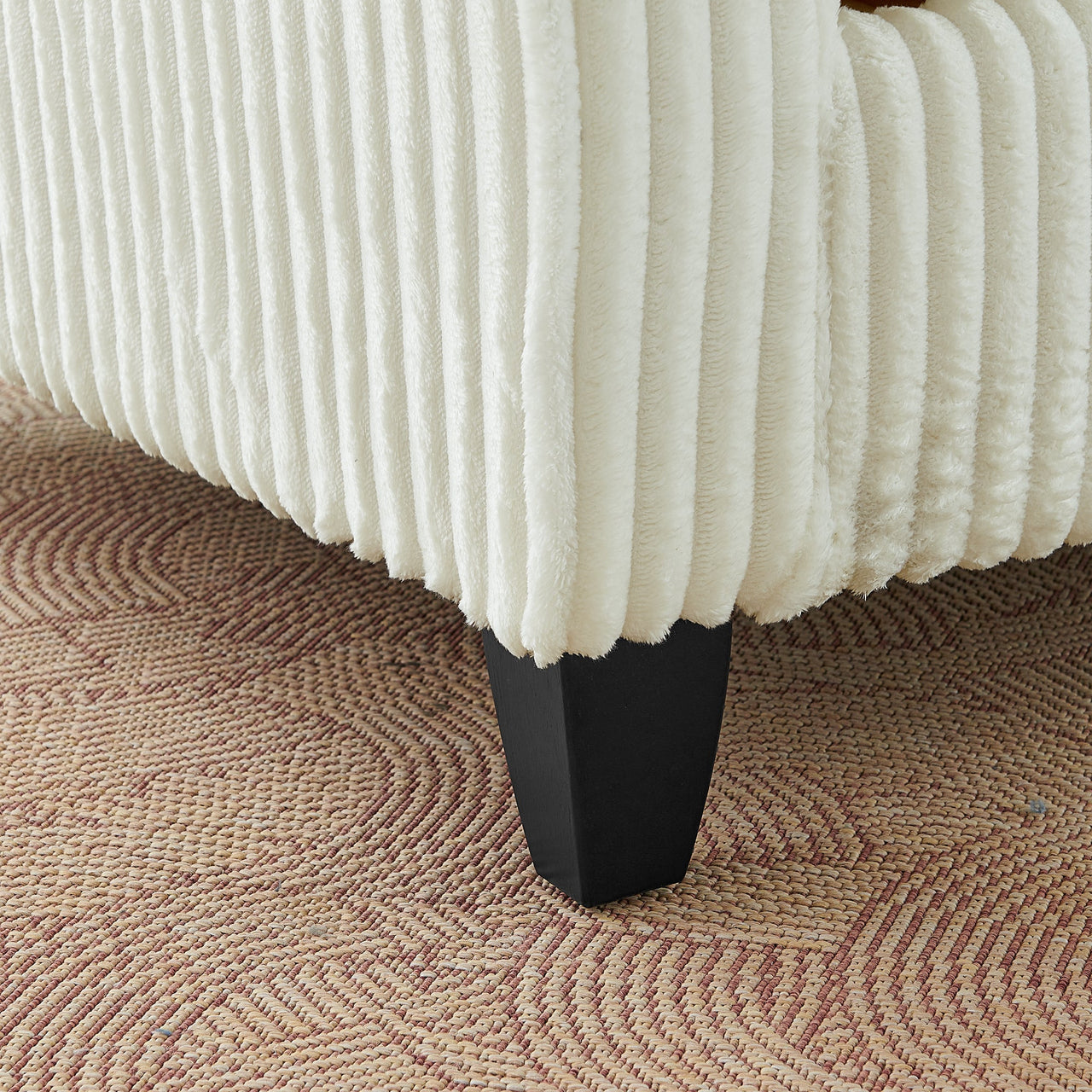 Lazy sofa chair, comfortable single-person sofa chair, with a backrest and soft seat cushion, having armrests on both sides, suitable for living room and bedroom - Beige