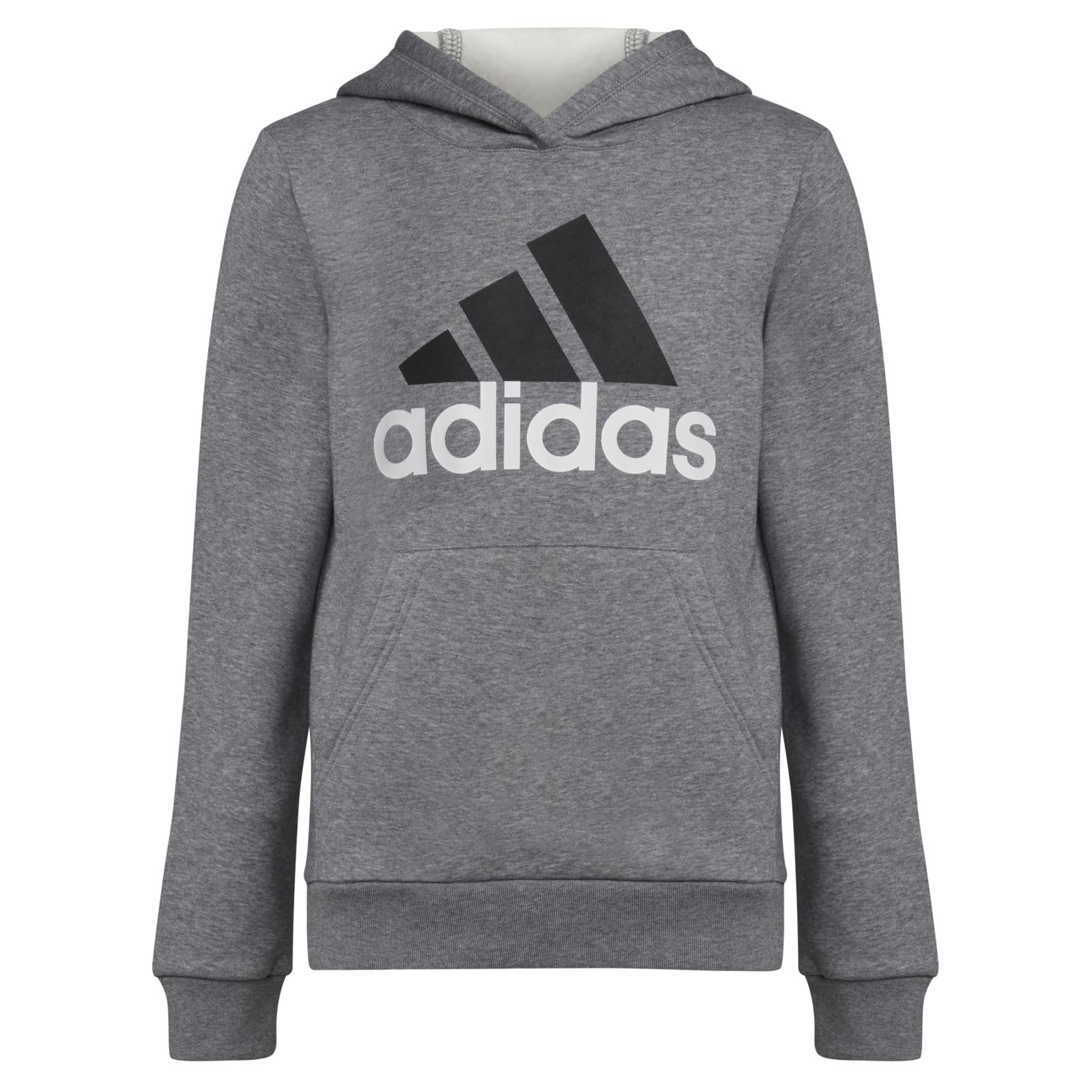adidas Boys Chop Pullover Hoodie Charcoal Grey Heather Small (8)