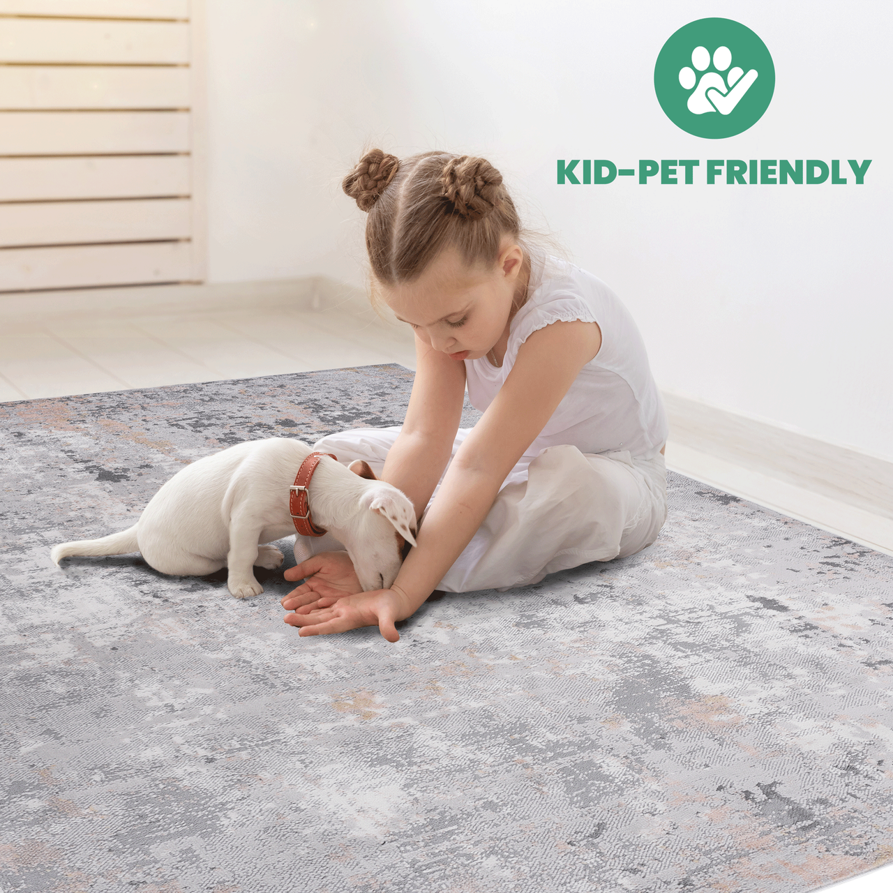 NAAR MARFI Collection 2X8 Grey / Multi / Abstract Runner Rug