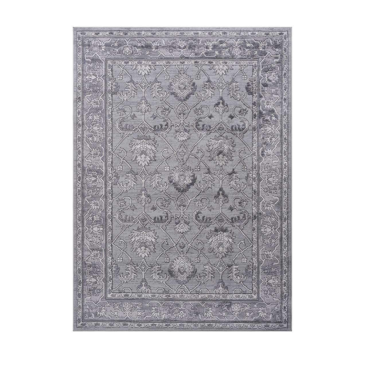 NAAR MARFI Collection 5X7 Grey / Oriental Area Rug