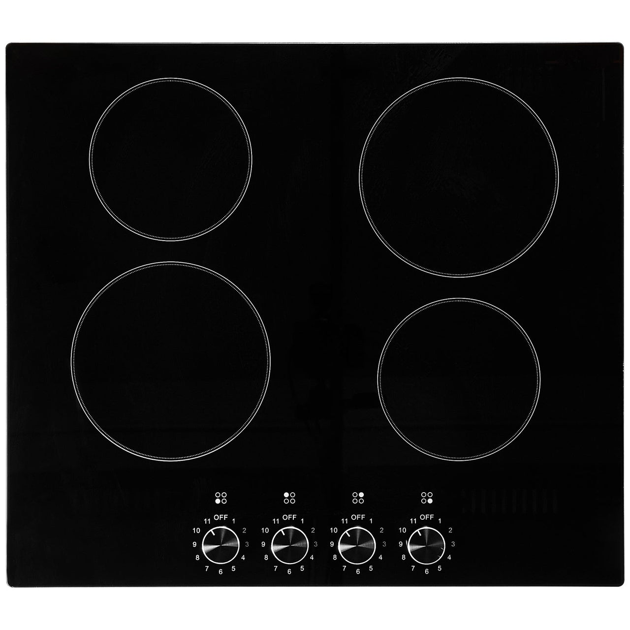Built-in Electric Cooktop Radiant Ceramic Cooktop 4 Burners 23.2x20.5 inch