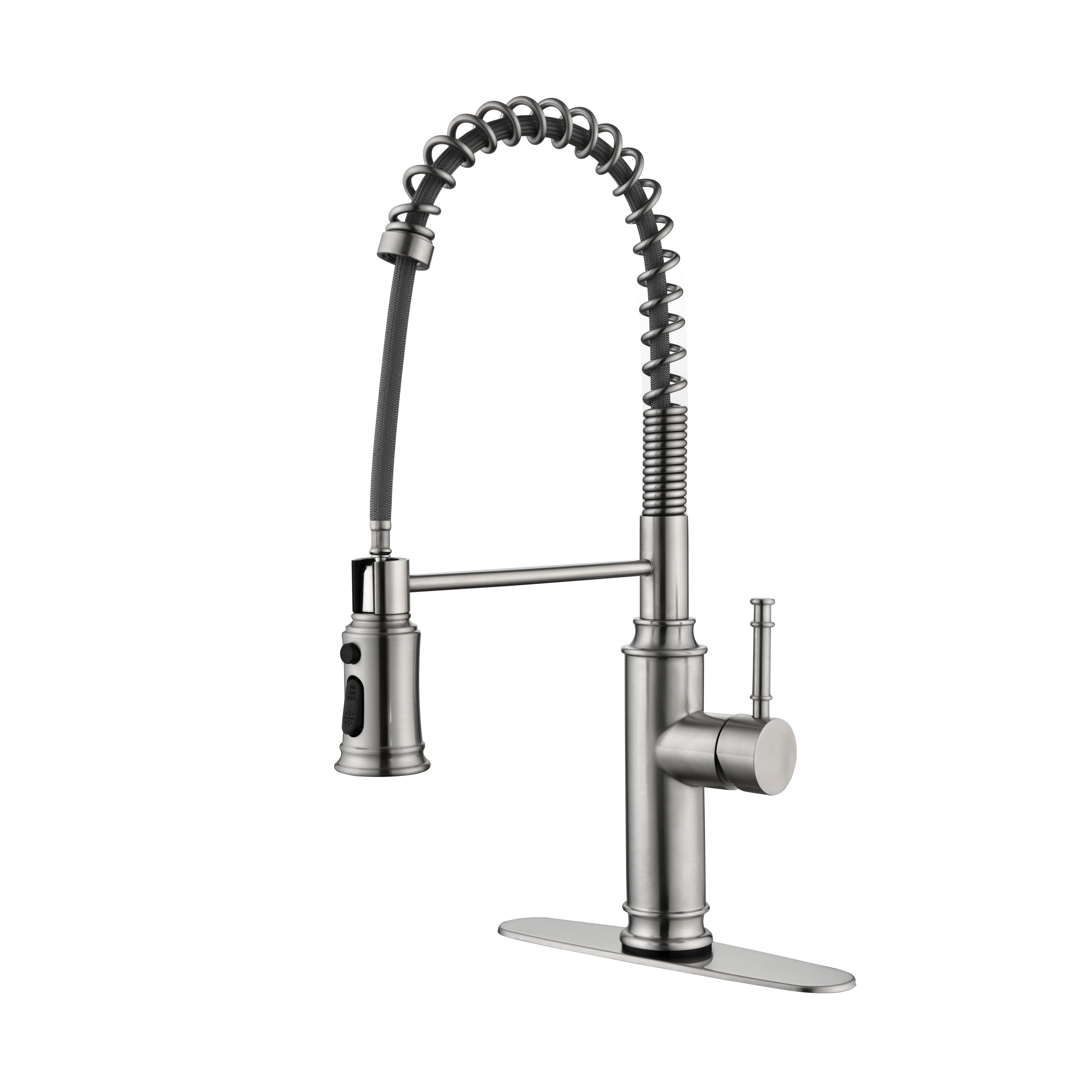 Kitchen Faucets Single Handle Pull Down Sprayer Spring Kitchen Sink Faucet