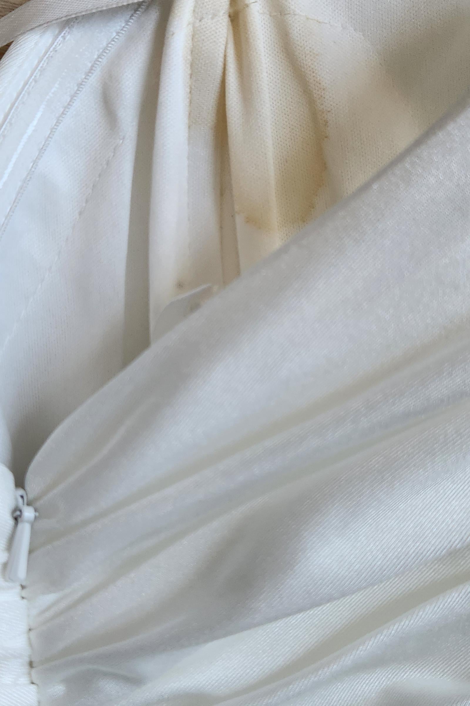 CLEARANCE - Ladivine WN315 Long Draped Off The Shoulder Bridal Gown With Overskirt (Size 10)
