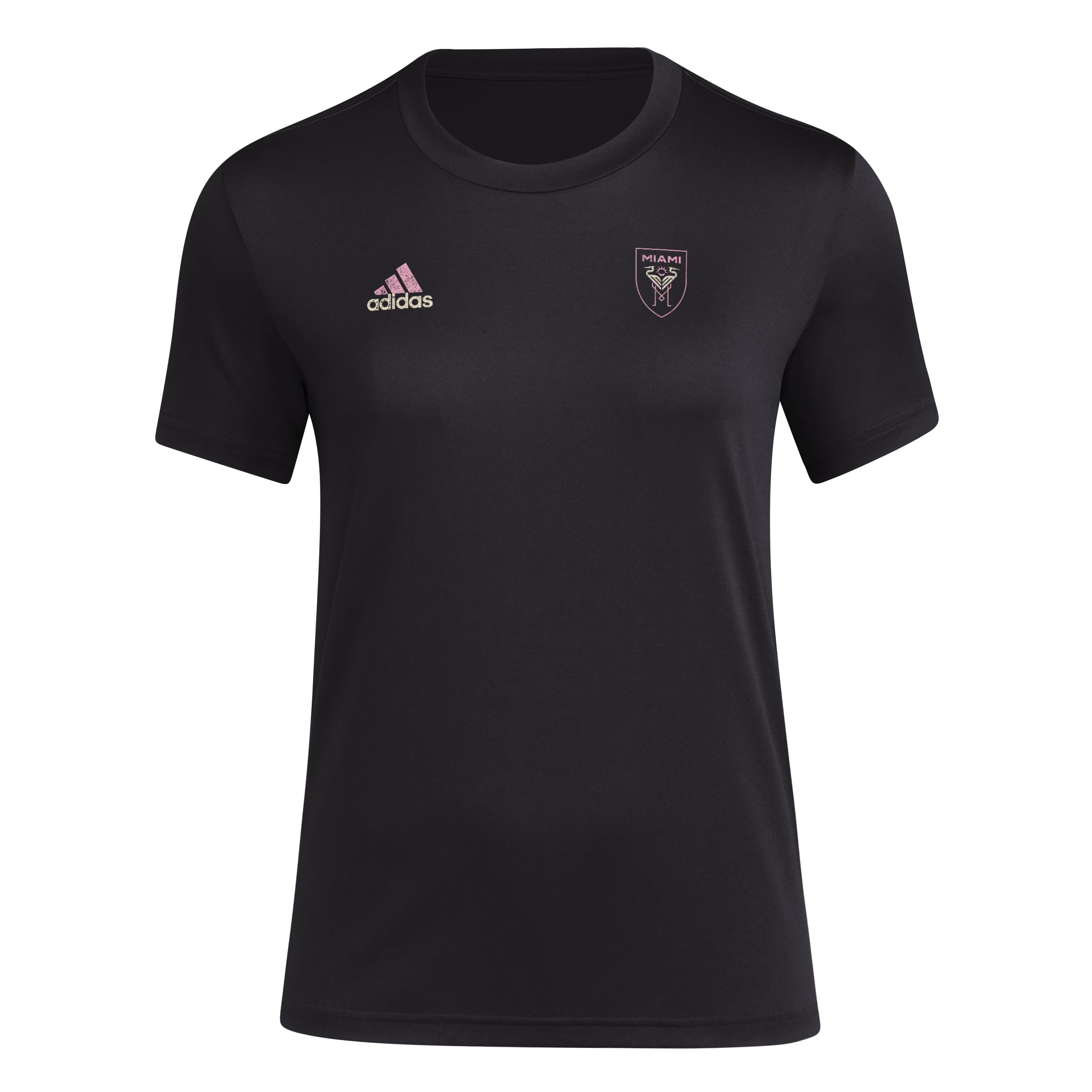 adidas Womens CF Short Sleeve Pre-Game T-Shirt Black/Club Inter De Futbol Miami XX-Large