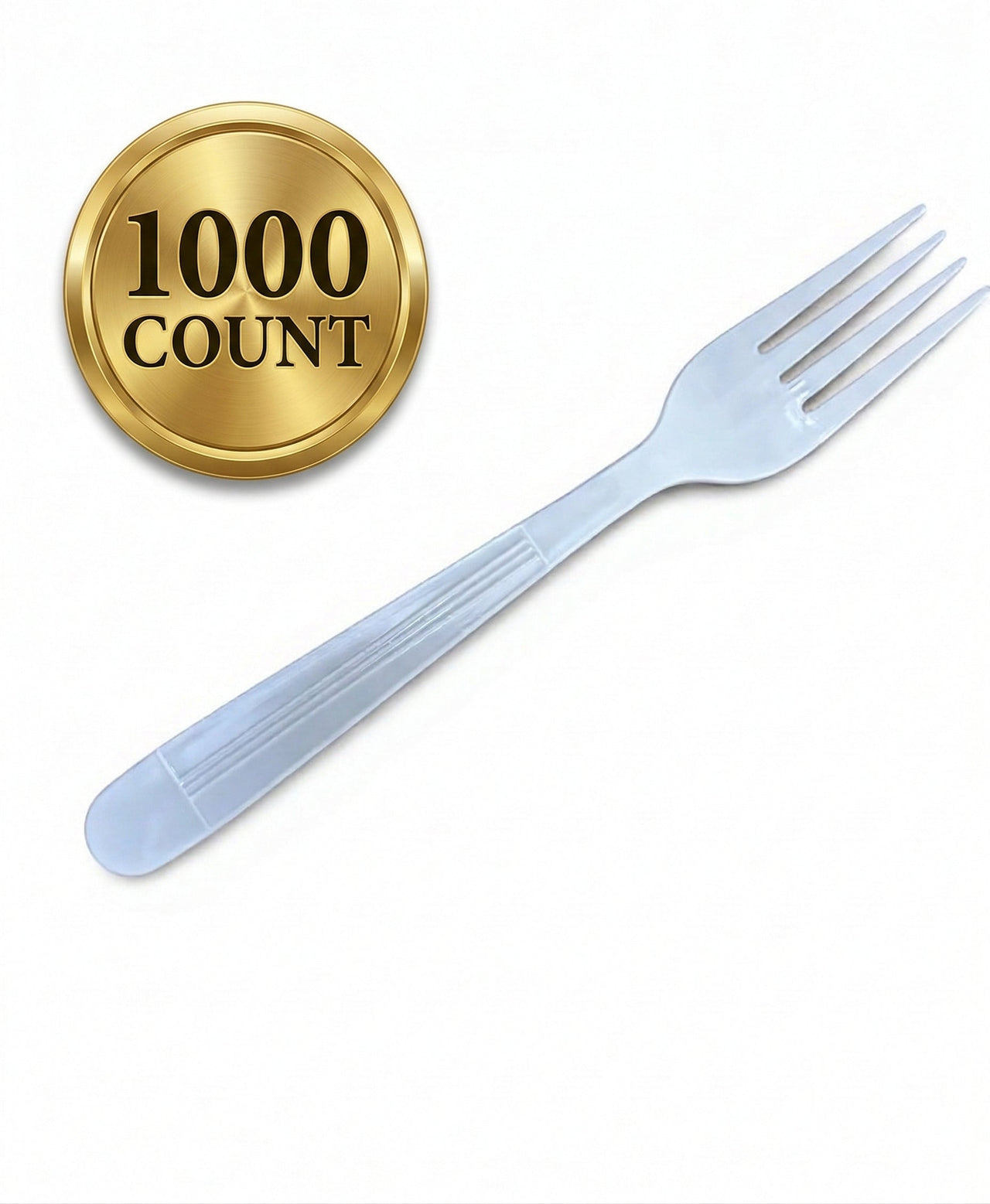 Royalty White X-Heavy Weight PP Fork, 10 Sleeves of 100 Forks (1000/cs)