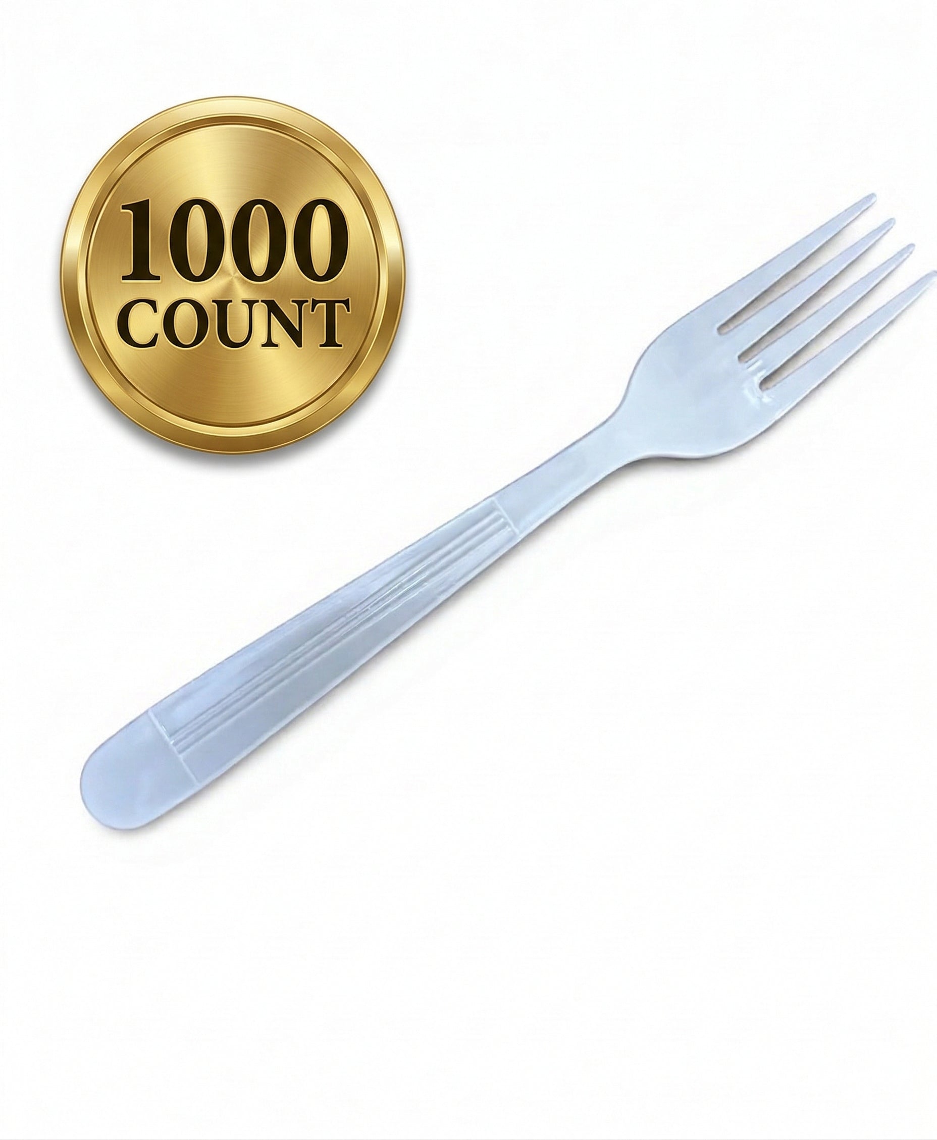 Royalty White X-Heavy Weight PP Fork, 10 Sleeves of 100 Forks (1000/cs)