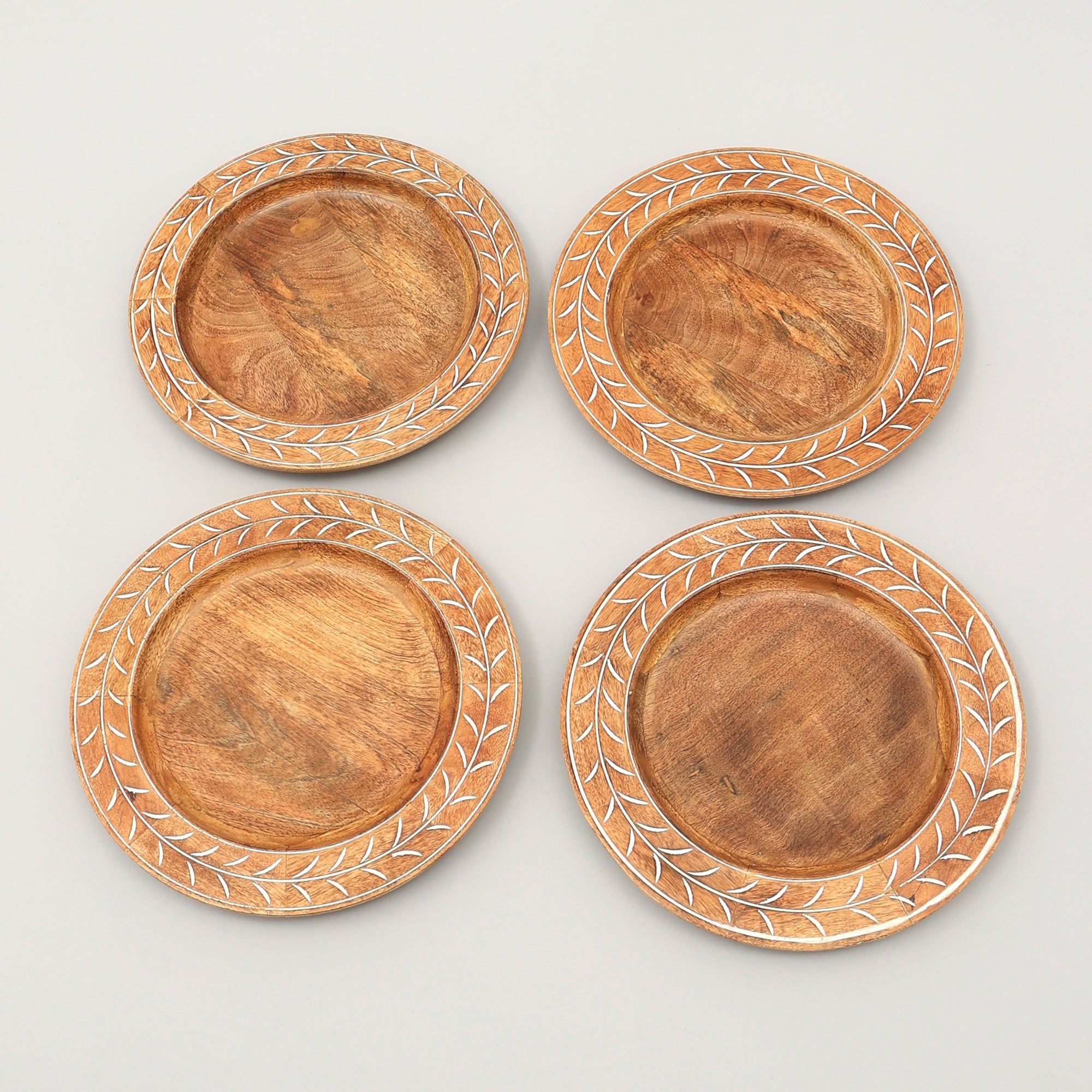 Handcrafted 13' Wood Charger Plate  Wooden Dinning Placemat Artisan Wood Tableware