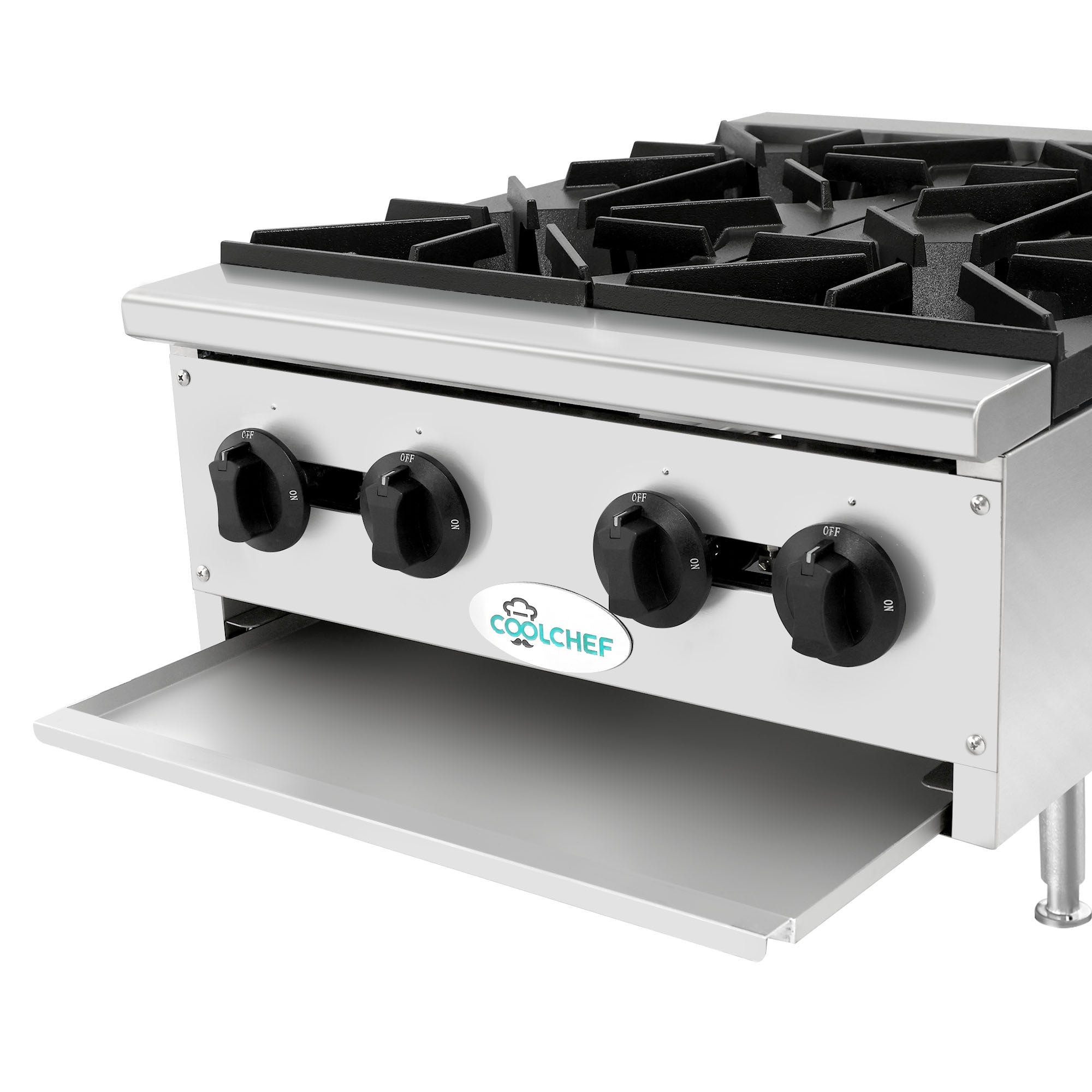 100,000 BTU Commercial Gas Hot Plate 4 Burner NG LP