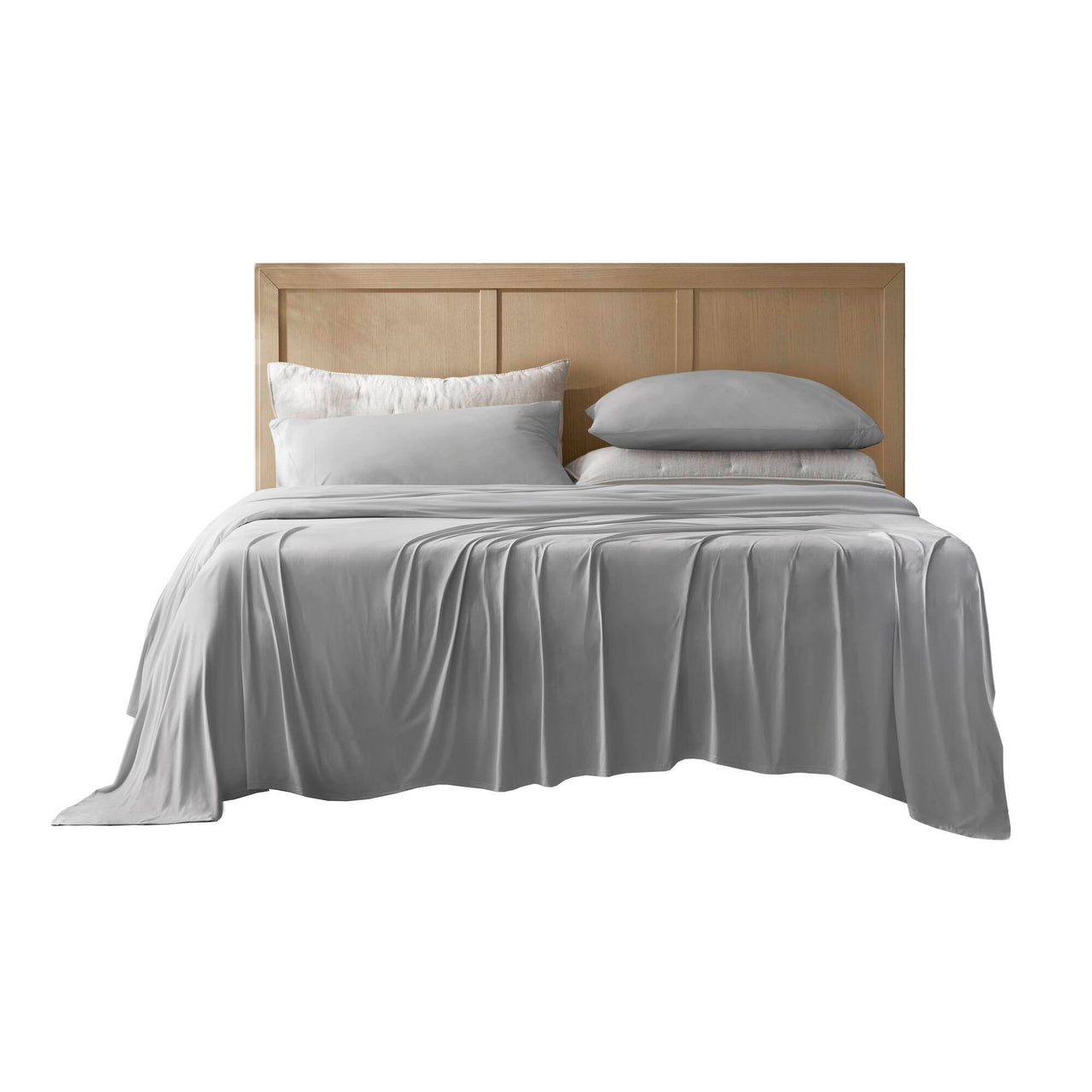 4-Piece King Stretch Jersey Sheet Set,Grey