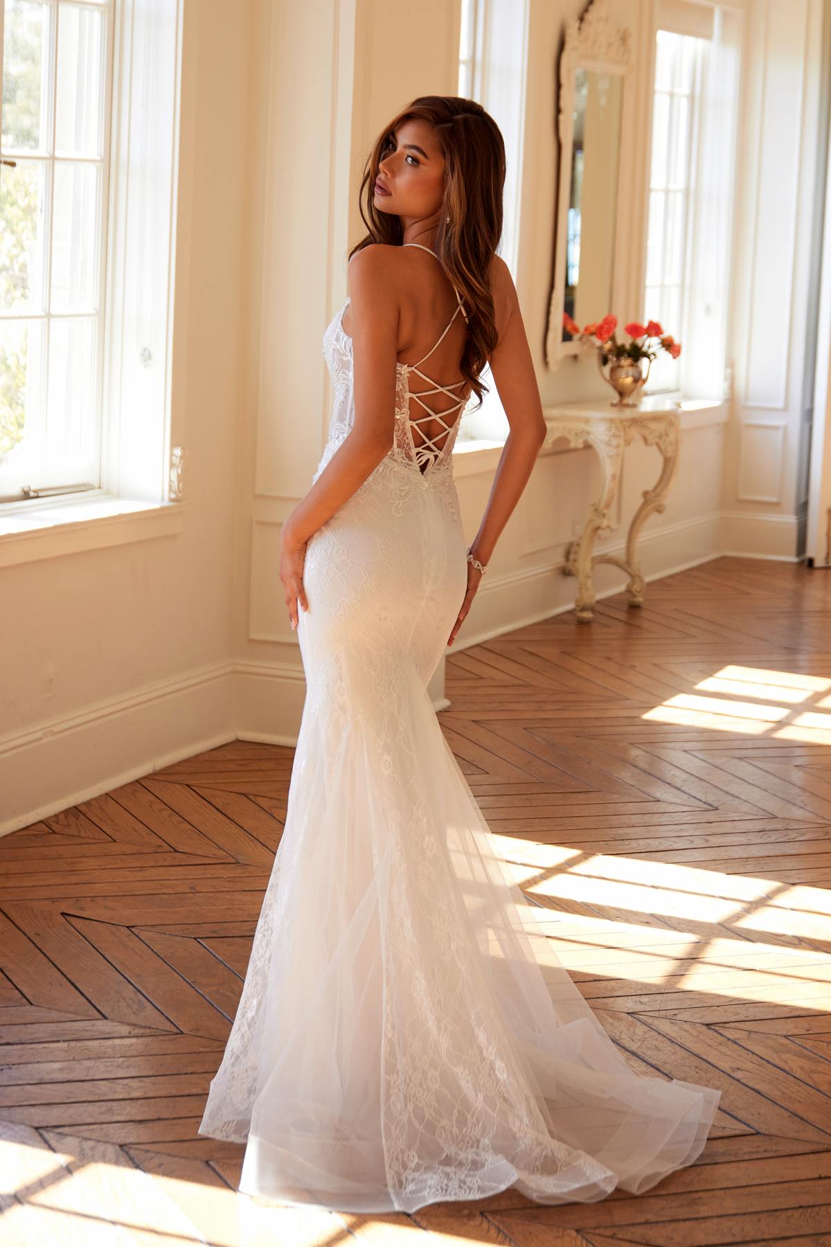 Juliet JT2481UW Embellished Lace Mermaid Bridal Dress