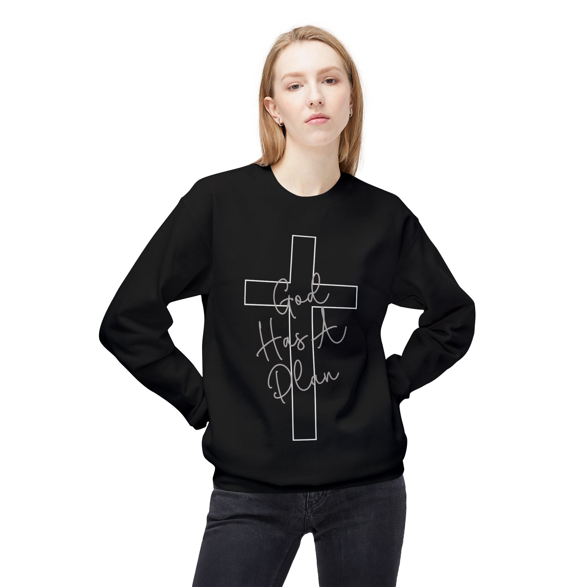 God Has a Plan Crewneck Sweatshirt – Jeremiah 29:11 Christian Pullover