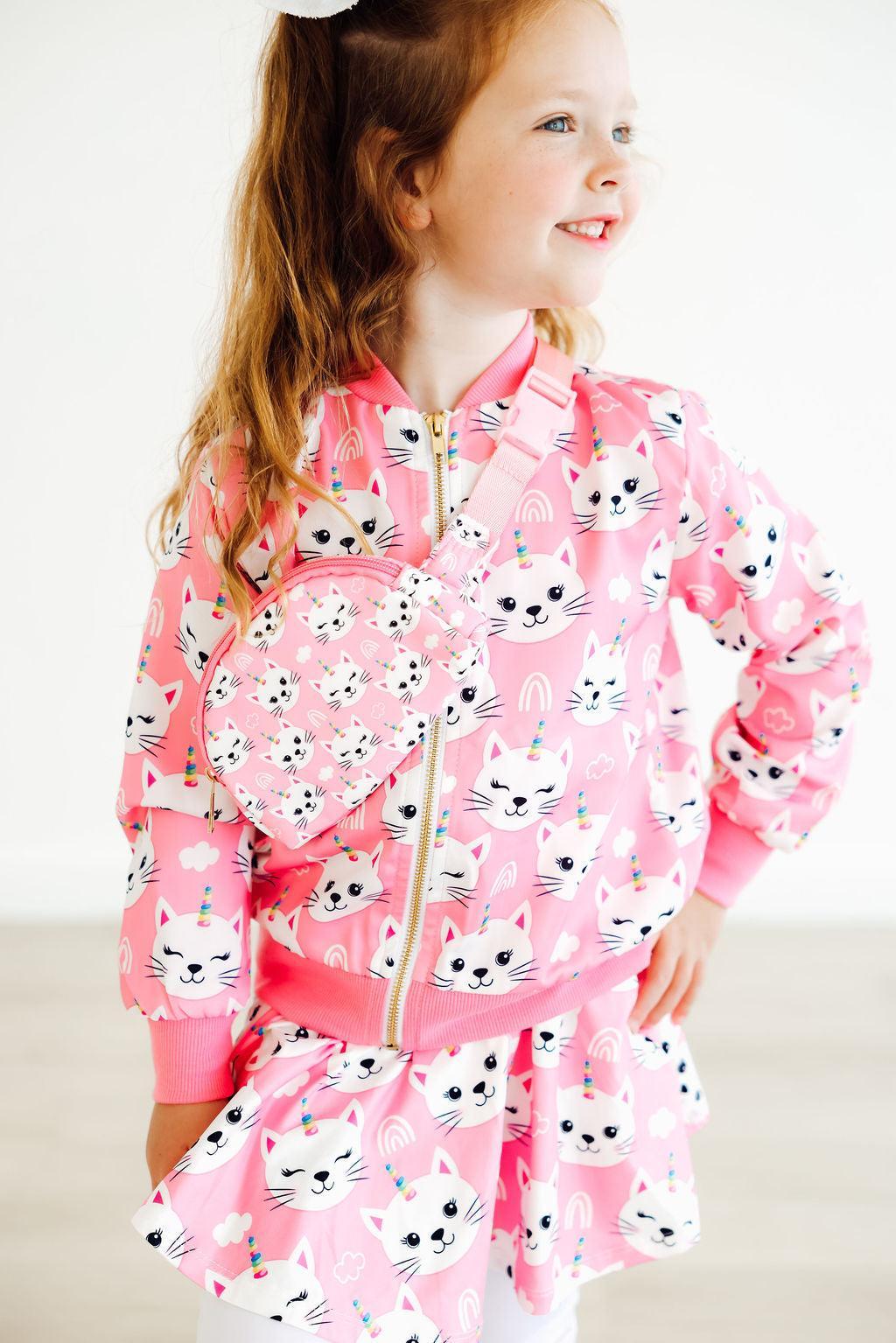 Unicorn Kitties Satin Jacket