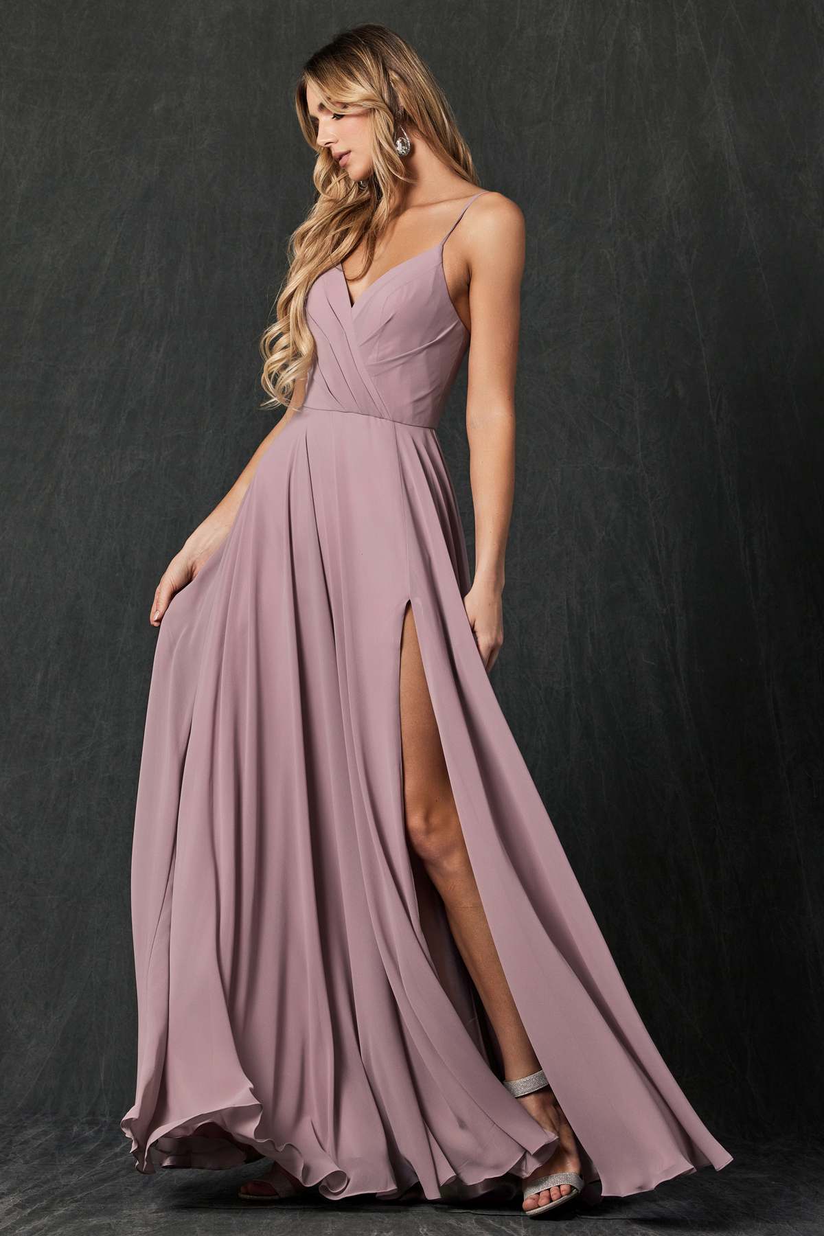 Juliet 263 Spaghetti Strap Long Formal Dress