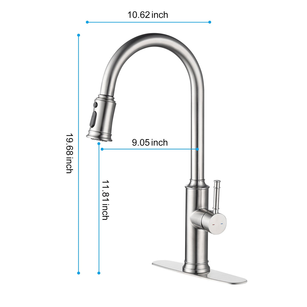 Kitchen Faucet with Pull Down Sprayer