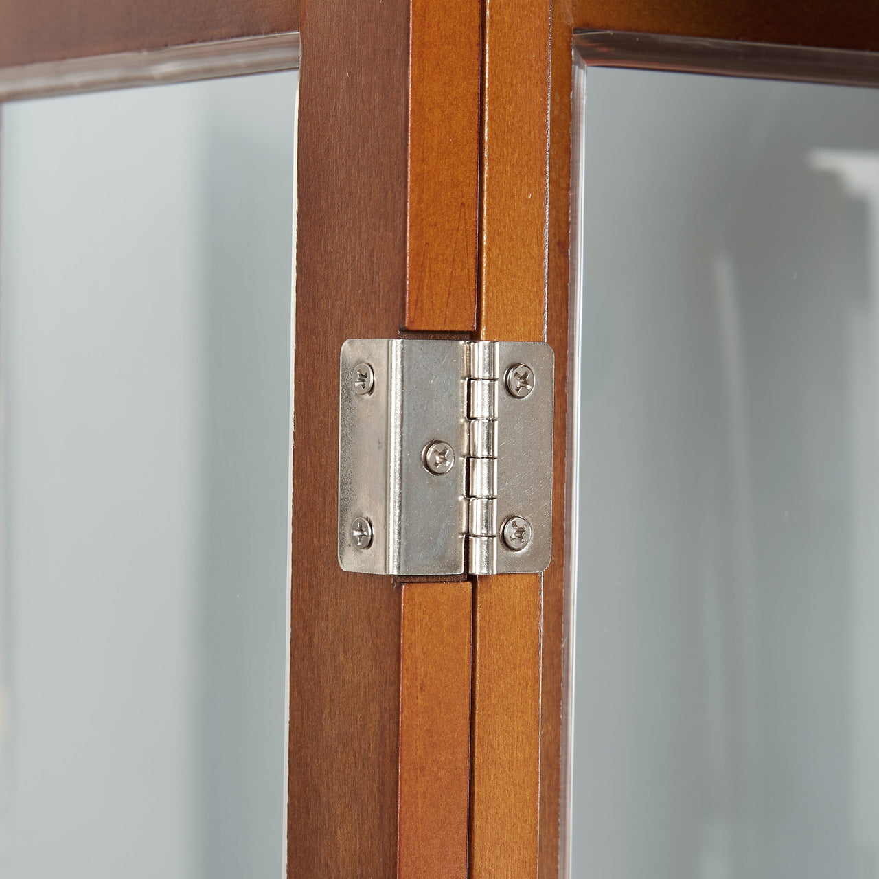 Lighted Curio Cabinet with Adjustable Shelves, Mirrored Back, and Tempered Glass Doors, 6-Tier Walnut Finish