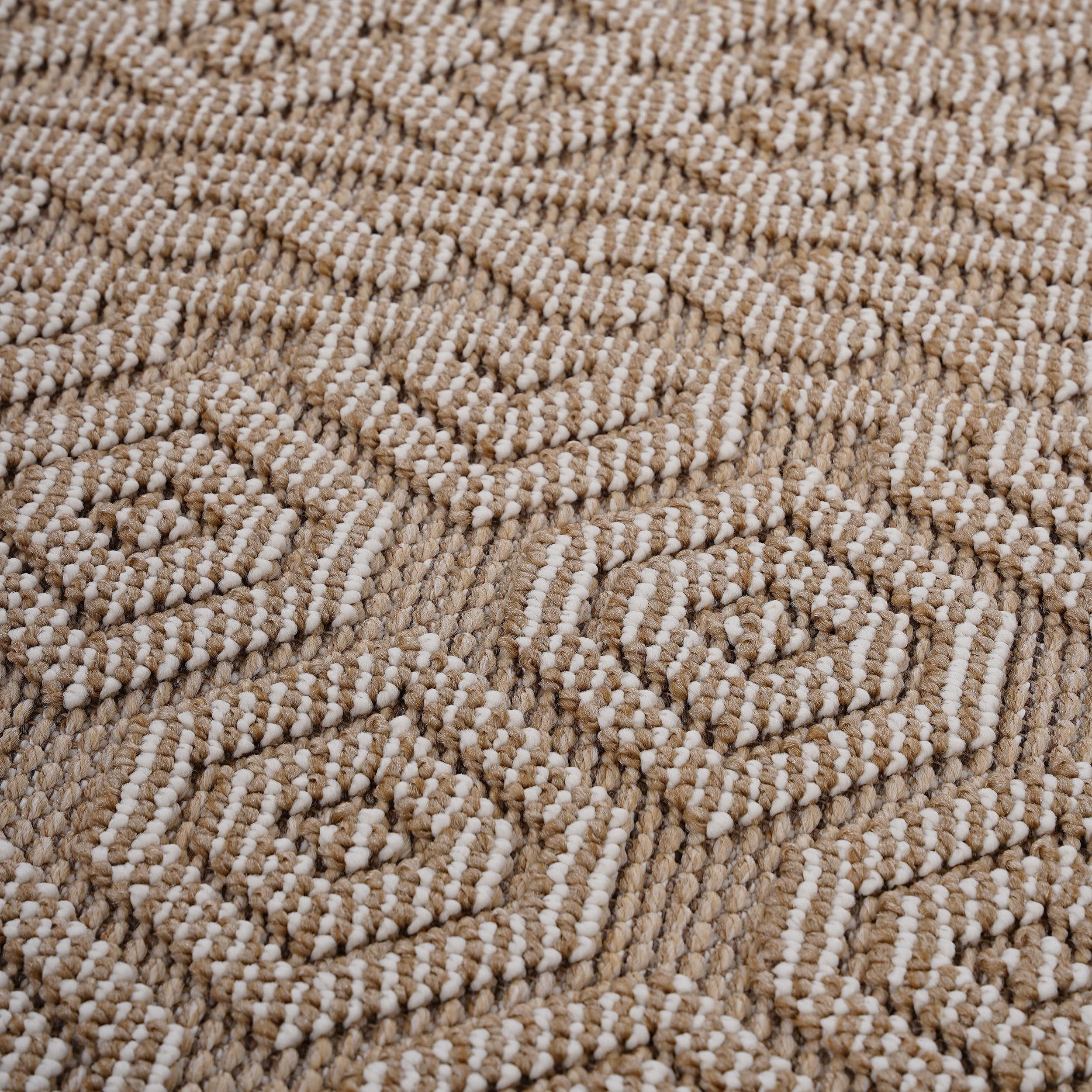 NAAR Guros Collection 6X9 Mocha / Geometric Indoor / Outdoor Area Rug