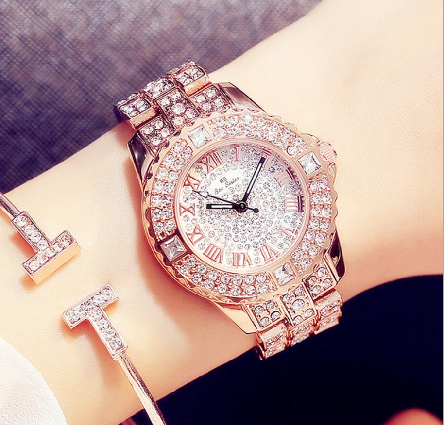 Full crystal ladies quartz watch