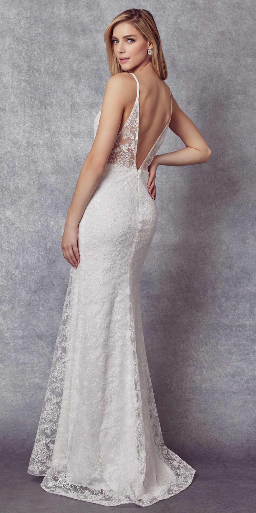 Juliet 272 Embroidered Lace With Stone Accents Fitted Dress