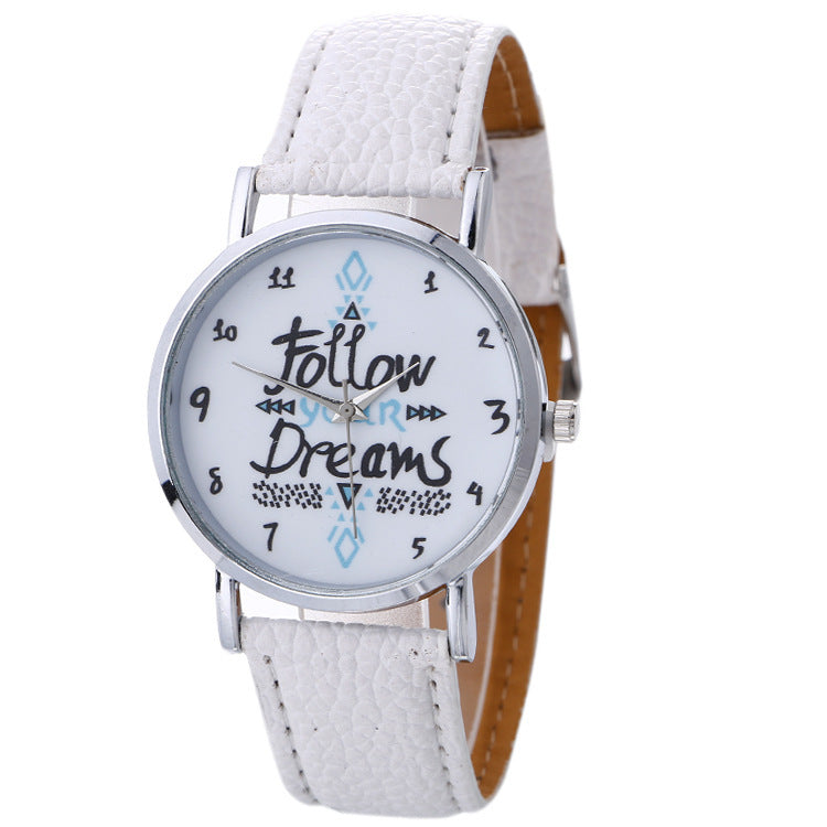 English pattern watch fashion ladies belt watch quartz watch