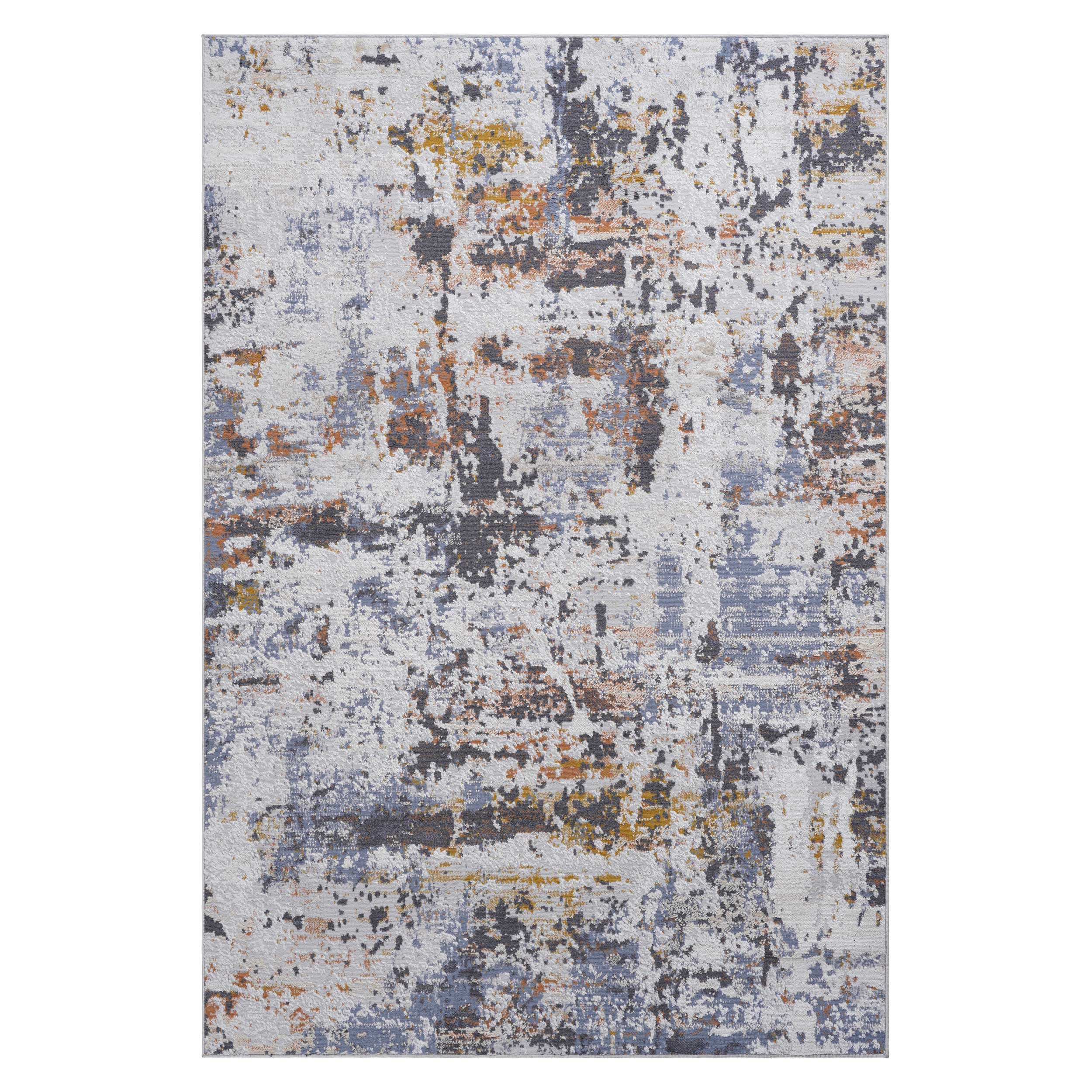 NAAR PAYAS Collection 8X10 Ivory / Blue / Abstract Area Rug